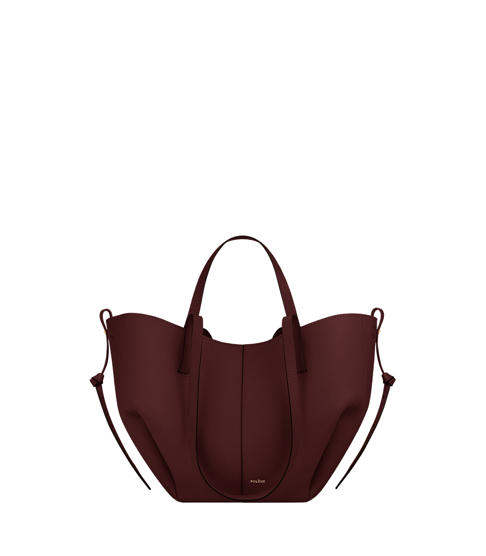 バッグ POLENE CYME MINI Polène | Bag - Cyme Mini - Textured Black Cherry – Polène EU