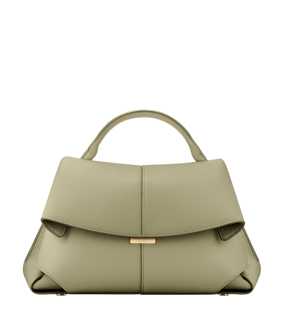 POLÈNE ホワイトレザーハンドバッグ Polène | Bag - Mokki - Textured Linden – Polène EU