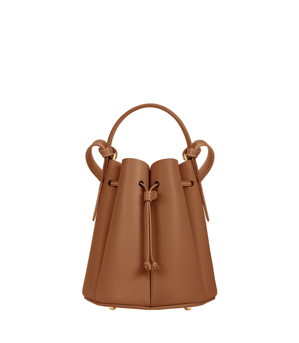 Polène | Bag - Cyme Mini - Camel Textured Leather