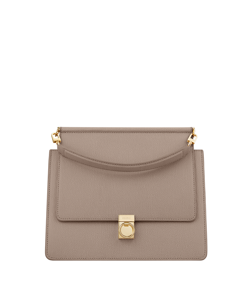 Polène Bag Numéro Sept Textured Taupe – Polène EU