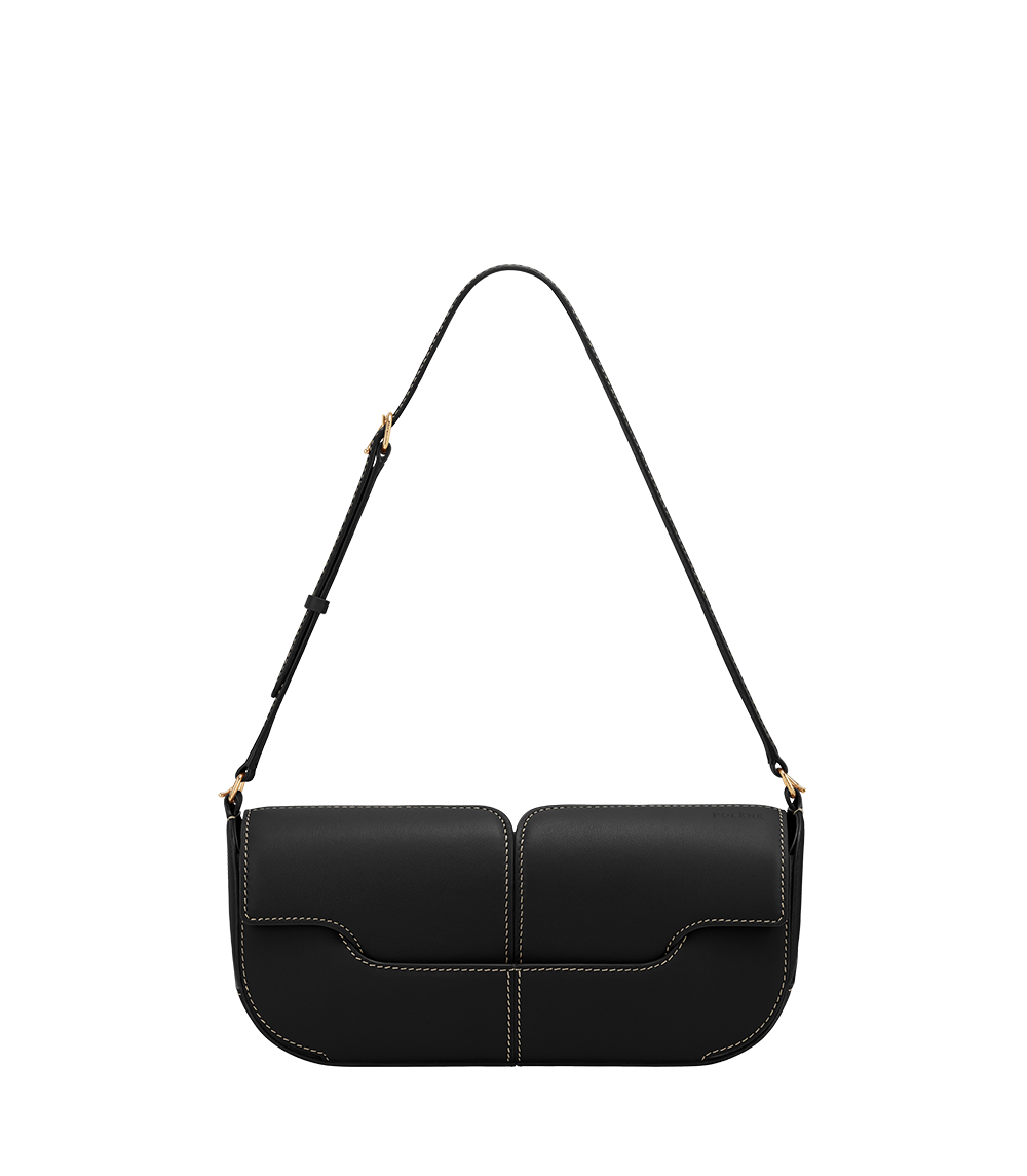 Polène | Bag - Osmo - Smooth Black with Ecru Stitching – Polène EU Polène | Bag - Osmo - Smooth Black with Ecru Stitching – Polène EU
