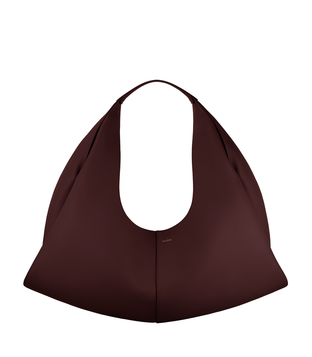 Polène | Bag - Shuldo - Textured Black Cherry – Polène EU