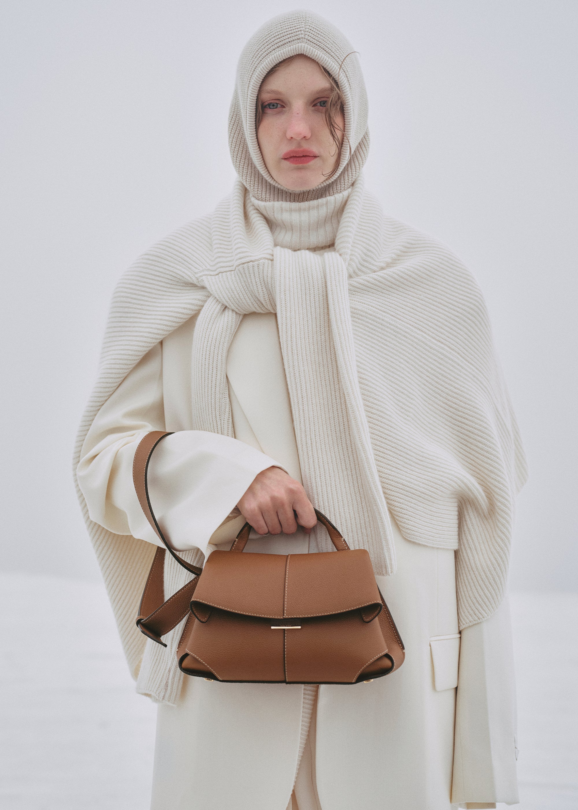 Polène | Bag - Mokki Mini - Textured Black with Ecru