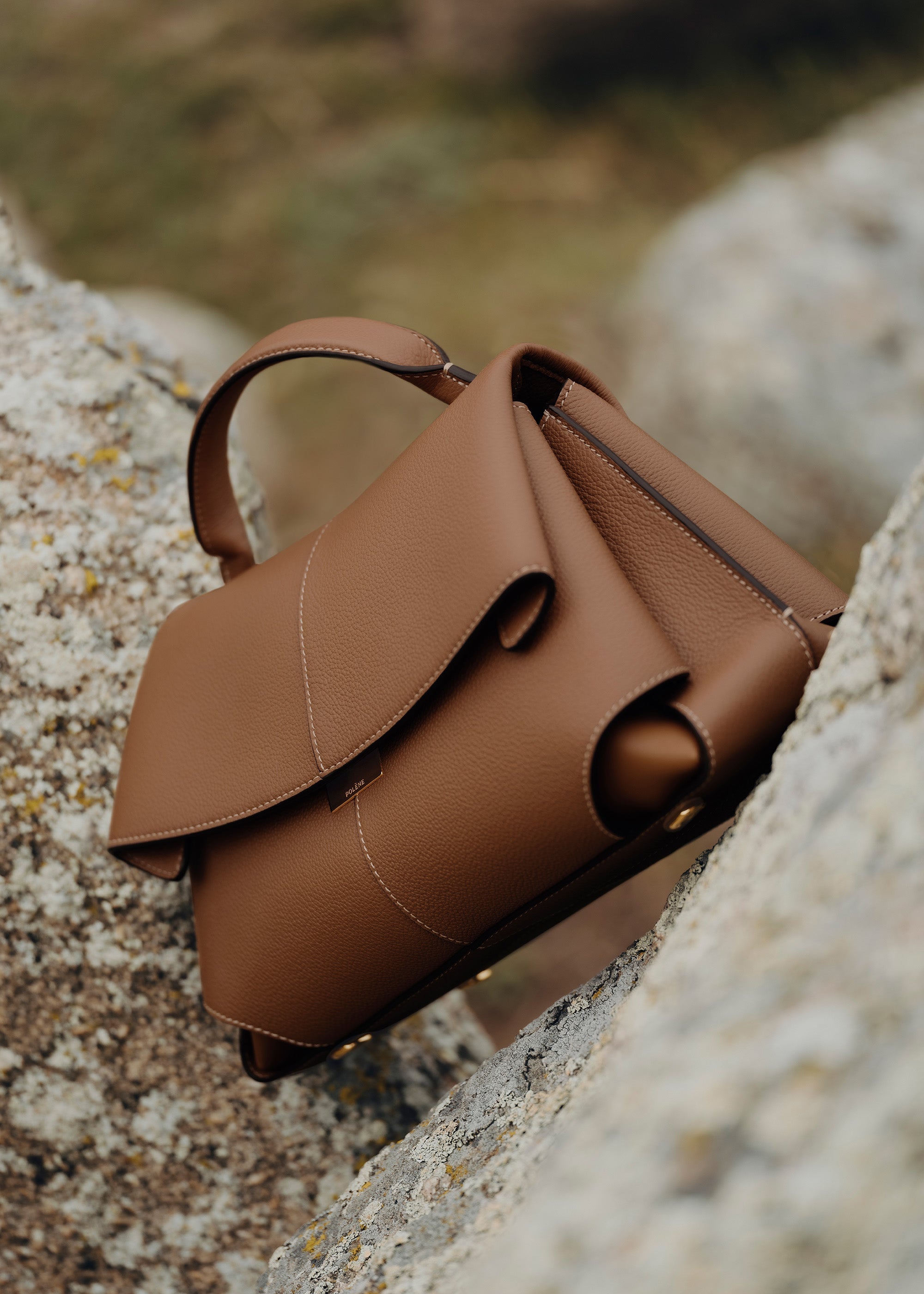 Polène | Bag - Numéro Neuf Mini - Textured Camel – Polène EU
