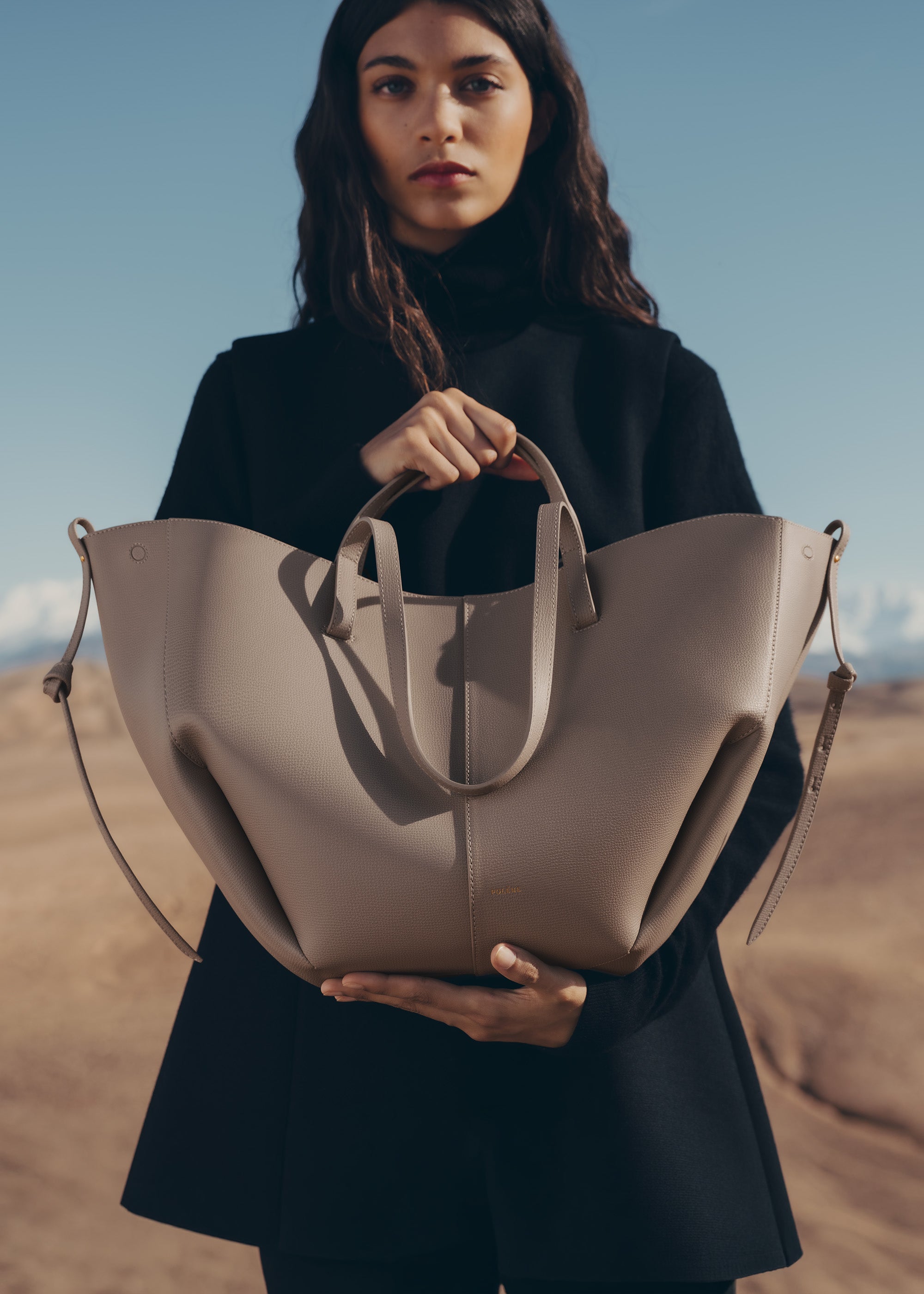 Polène | Bag - Cyme - Textured Taupe – Polène EU
