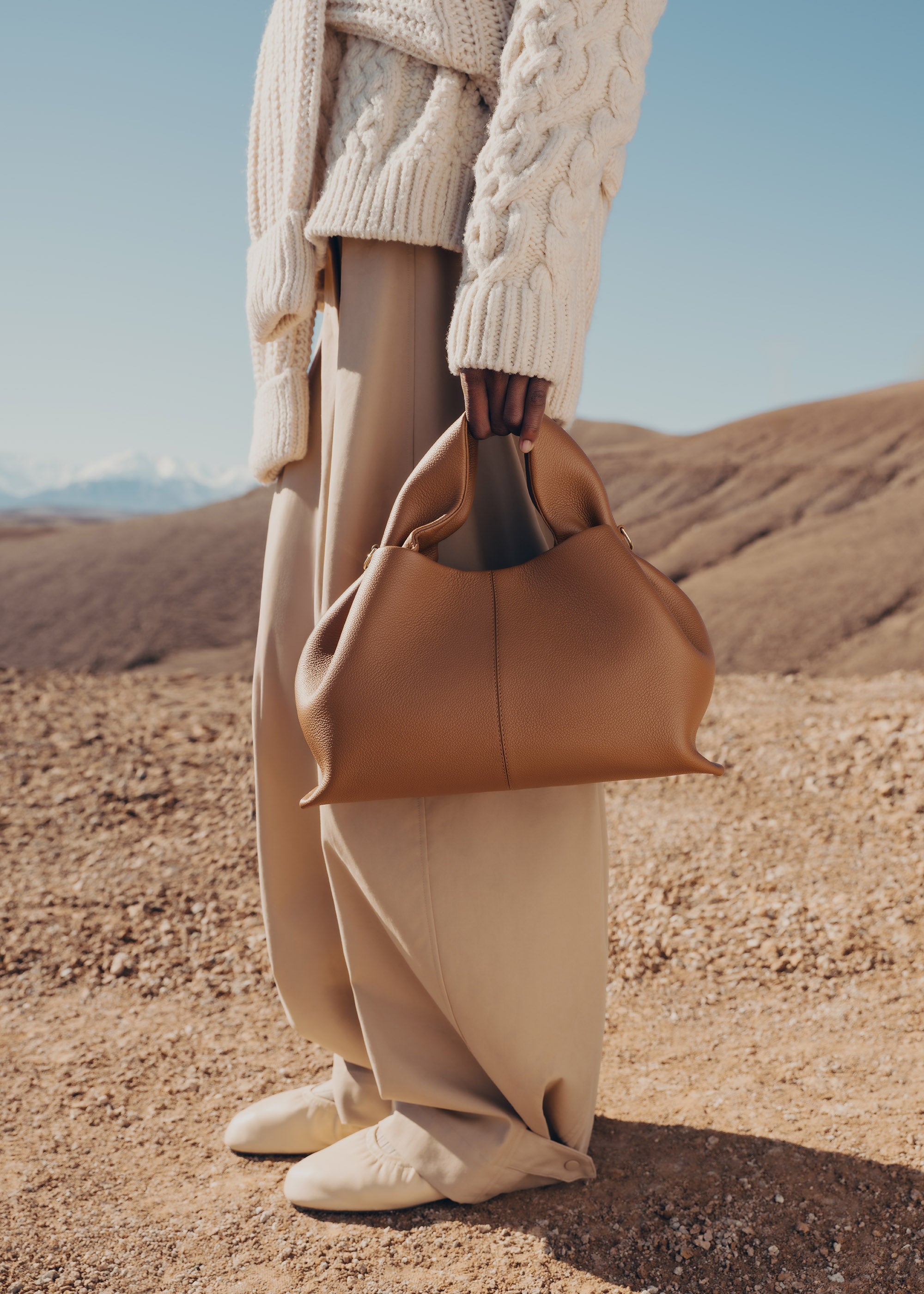 Polène | Bag - Numéro Neuf - Textured Camel – Polène EU