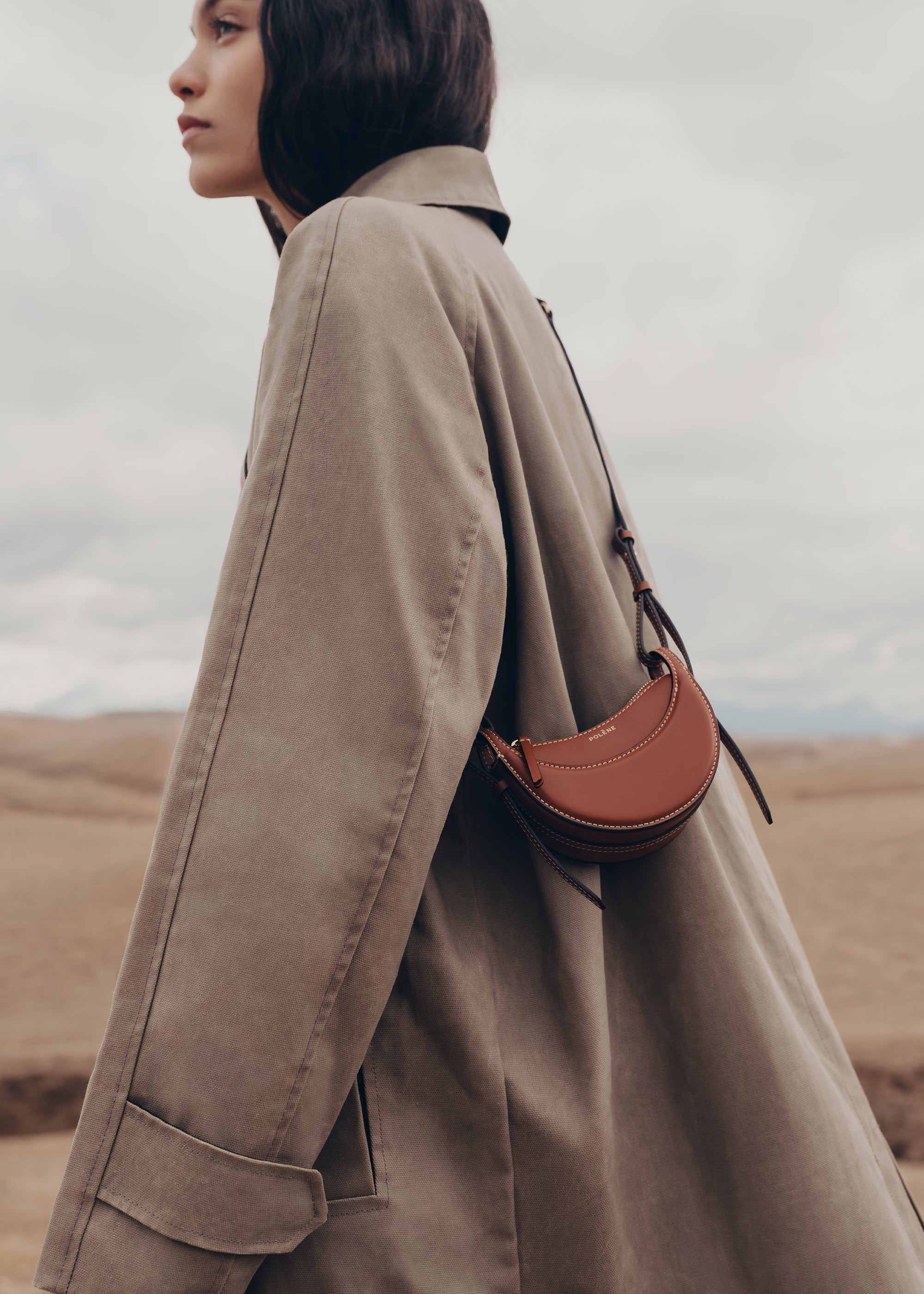 Polène | Bag - Numéro Dix Micro - Smooth Cognac – Polène EU