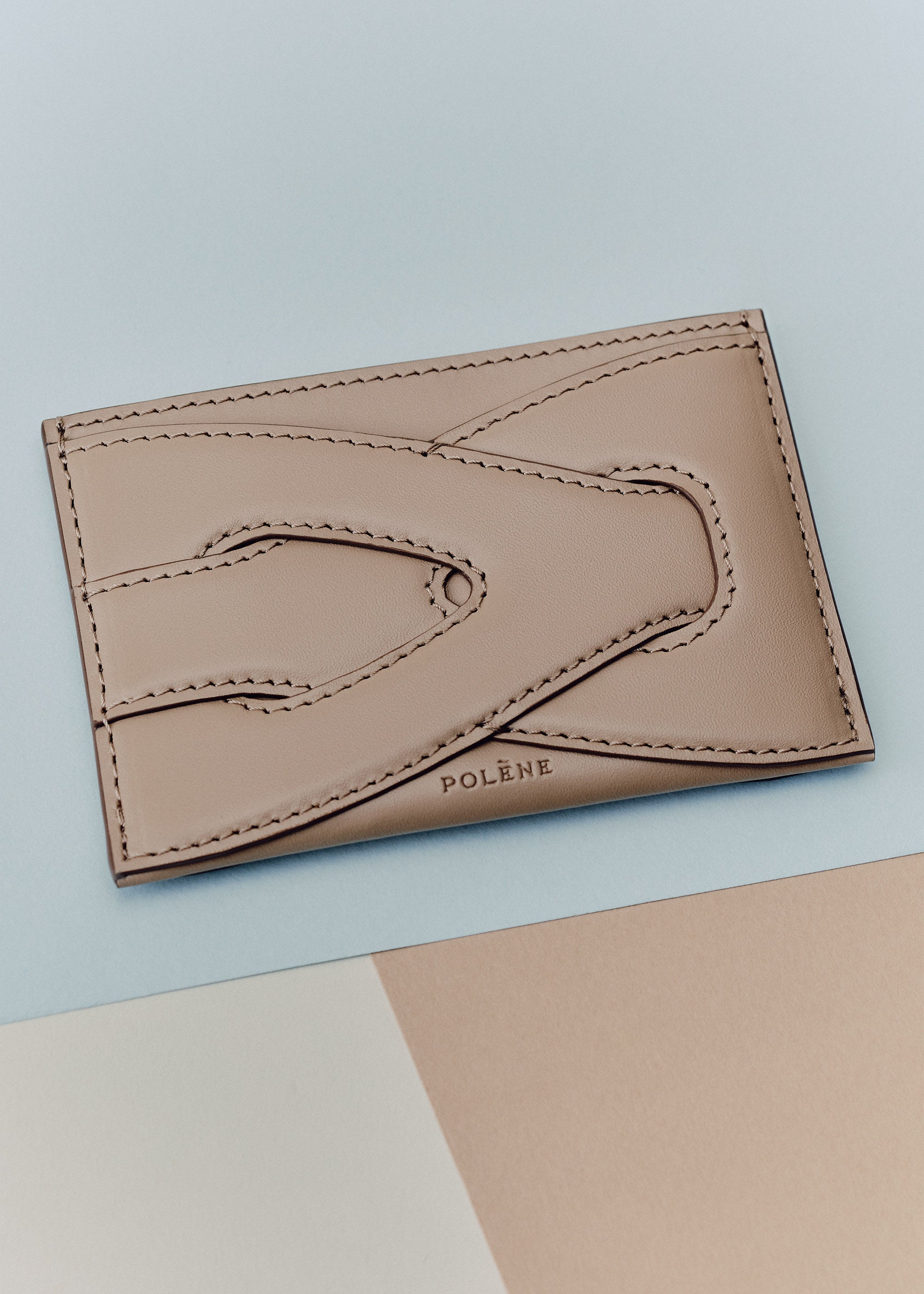 Polène | Card Holder - Nodde - Taupe – Polène EU