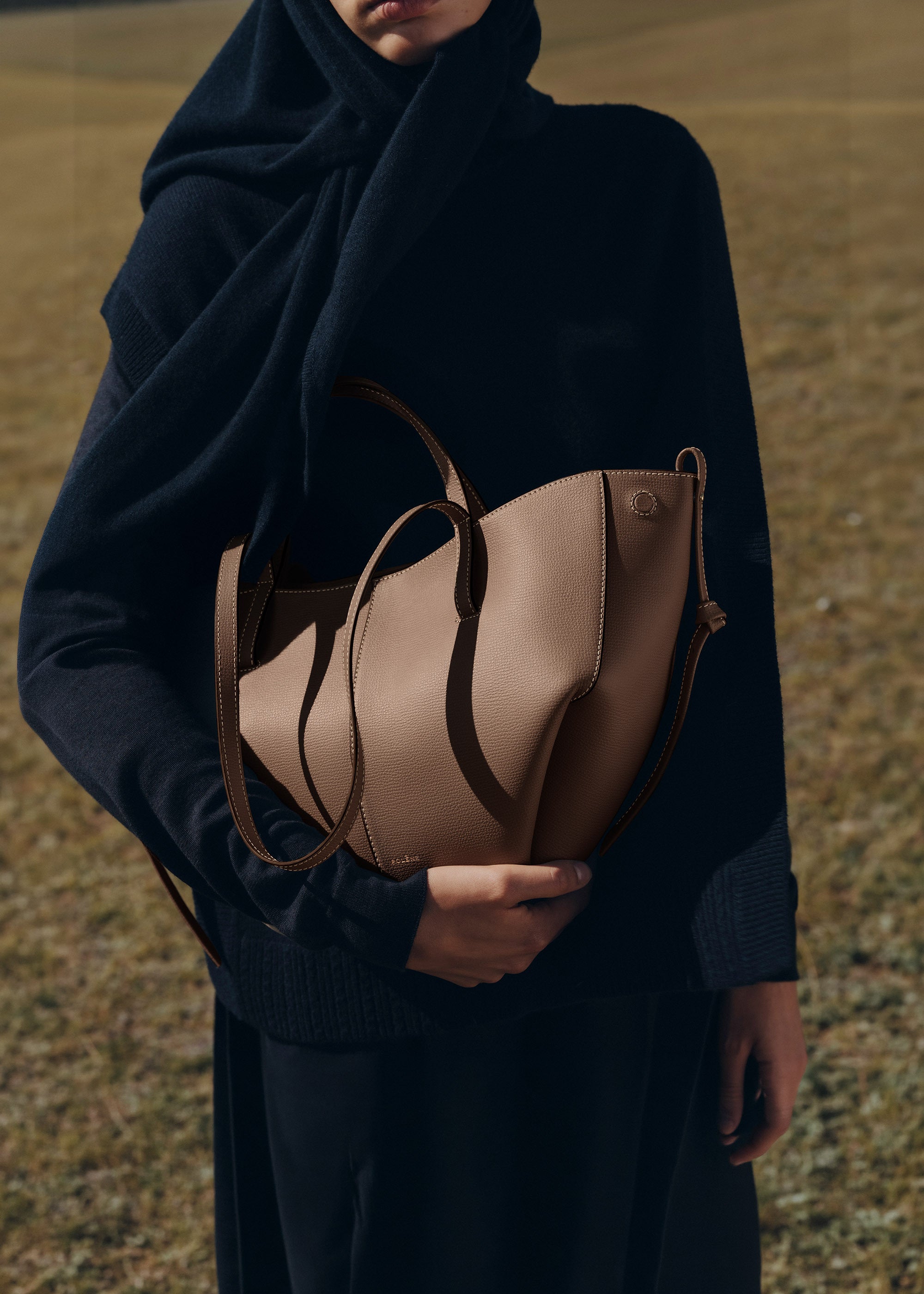Polène | Bag - Cyme Mini - Textured Root – Polène EU