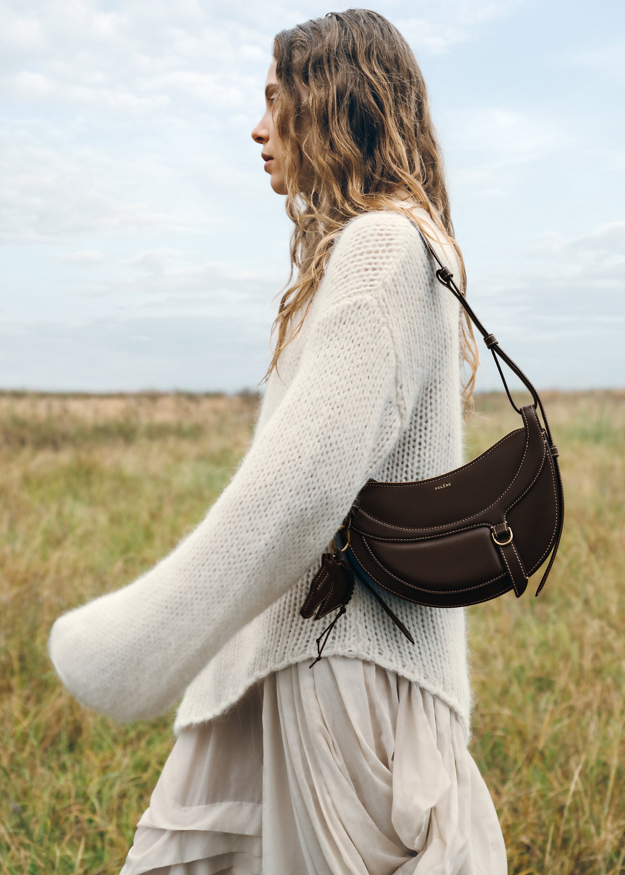 POLENEフラップ付きレザーバッグ Polène I Bag - Numéro Dix - Galop Ebony – Polène EU