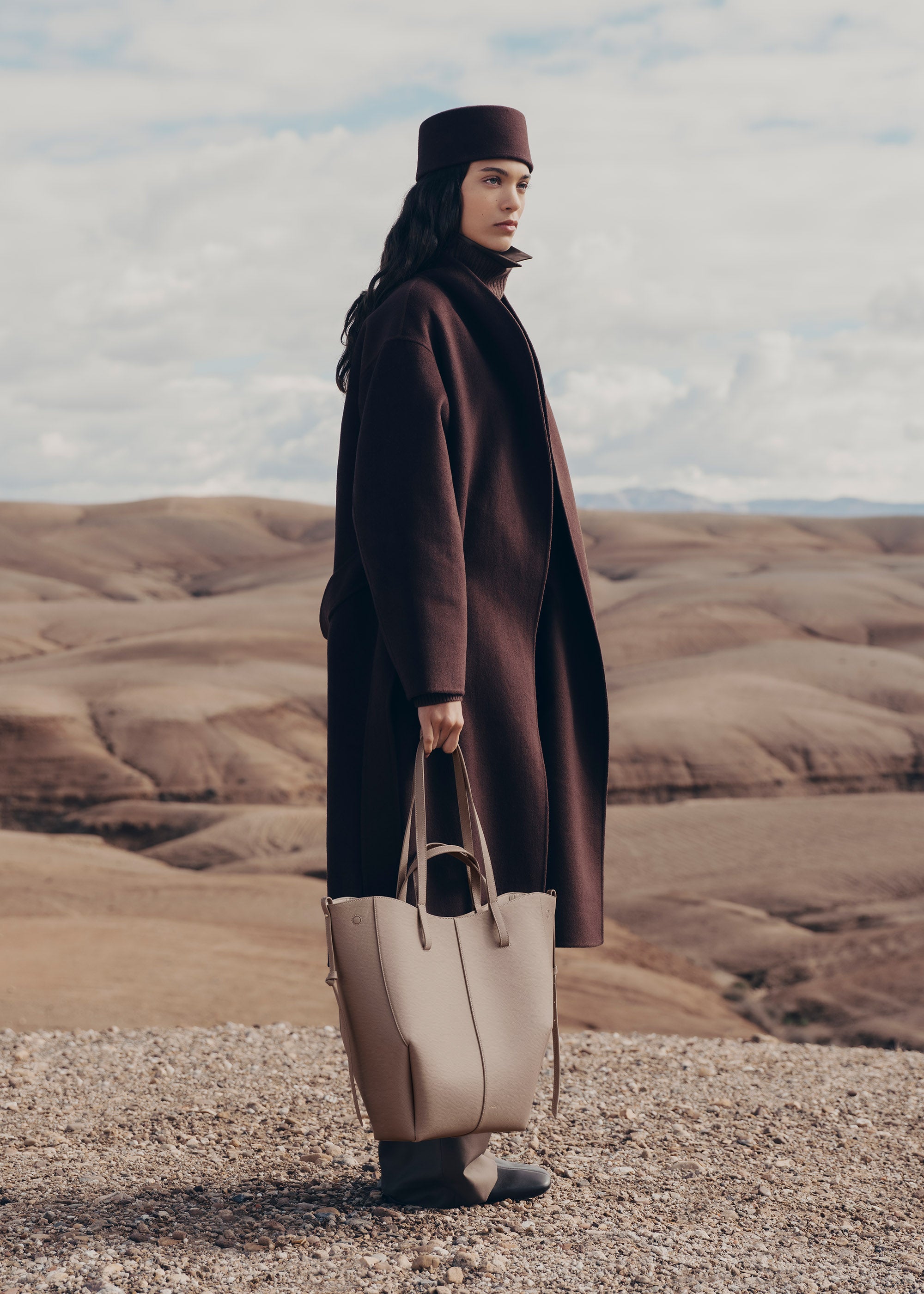 Polène | Bag - Cyme Tote - Textured Taupe – Polène EU