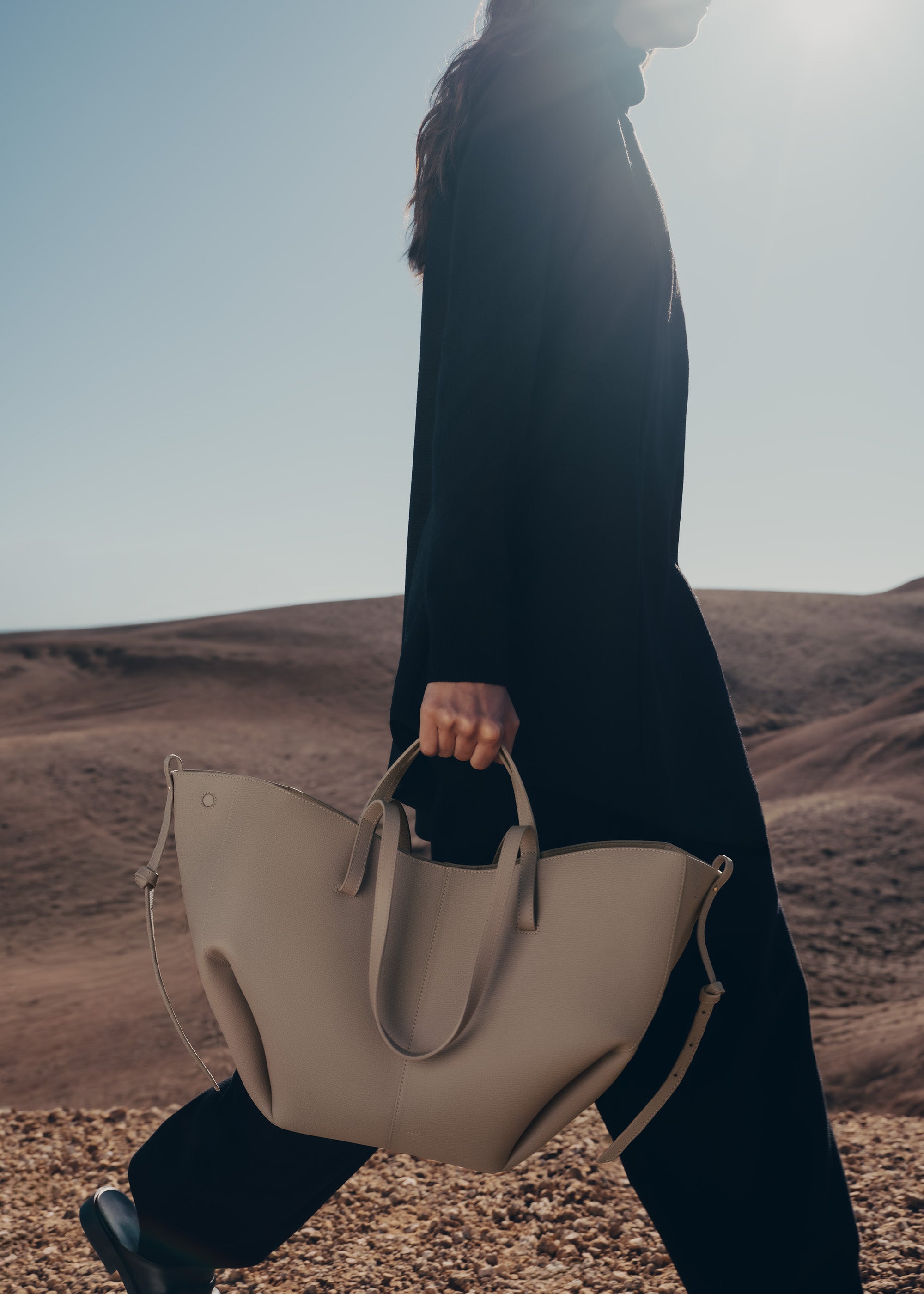 Polène | Bag - Cyme - Textured Taupe – Polène EU