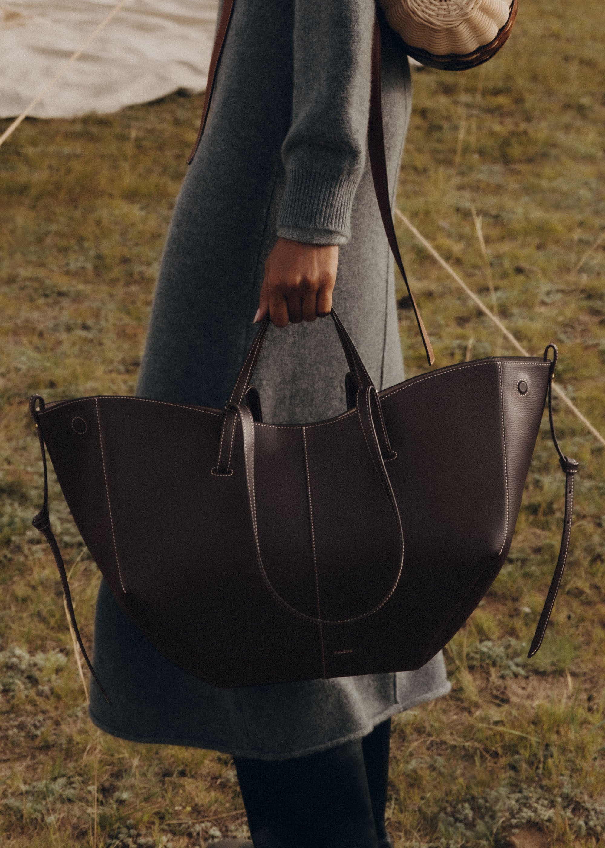 Polène | Bag - Cyme - Textured Ebony – Polène EU