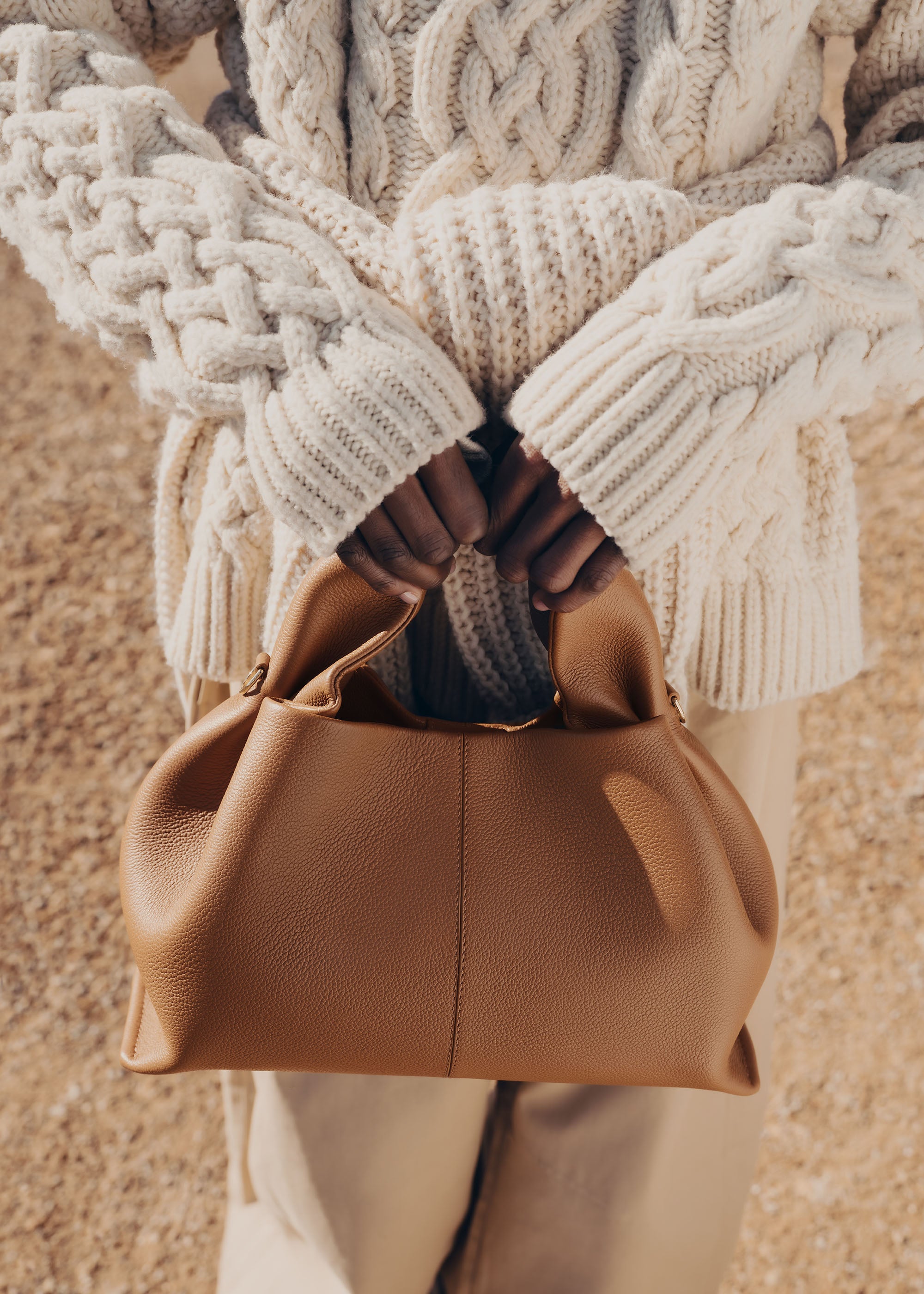 POLÈNE Numéro Neufエディション キャメル テクスチャード Polène | Bag - Numéro Neuf - Textured Camel – Polène EU