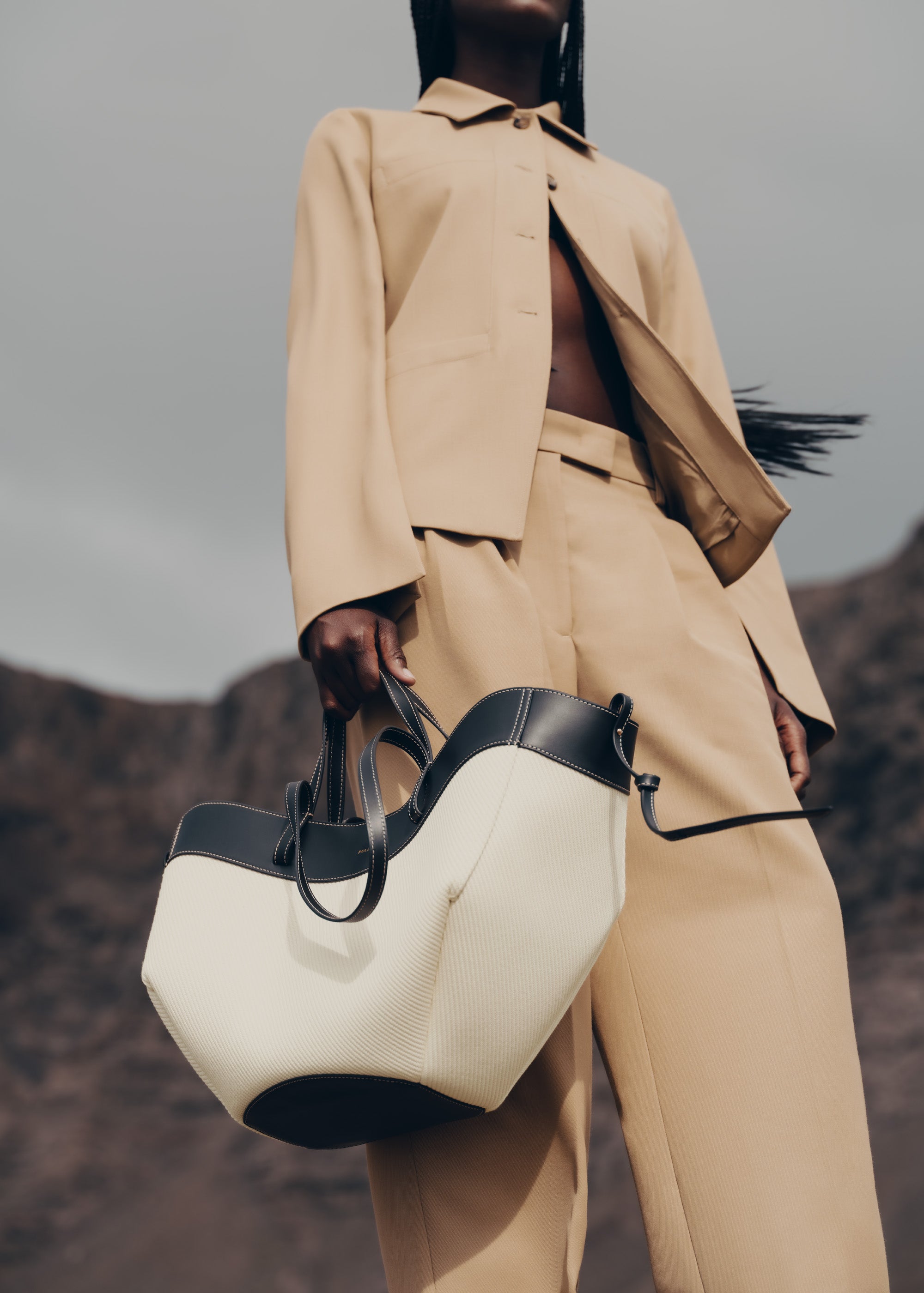 Polène Bag Cyme Black Canvas – Polène EU