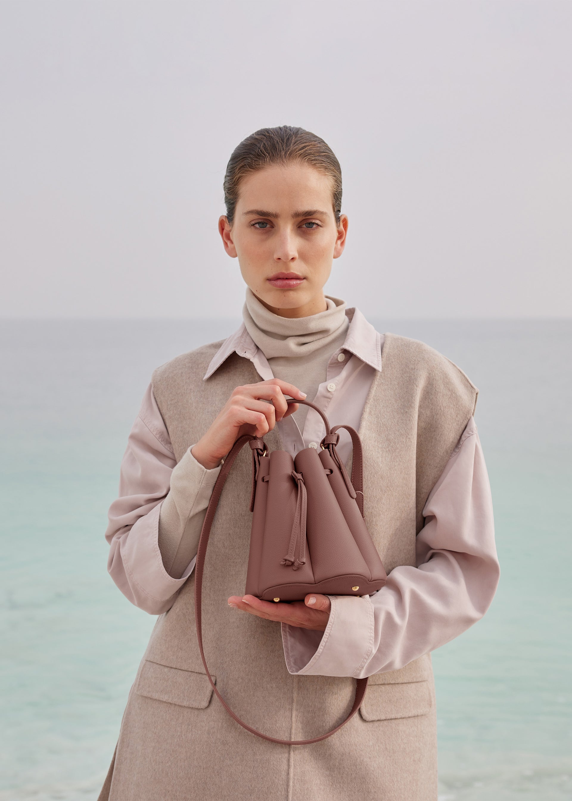 Beige Polene Numero Huit Numéro Neuf Textured Beige