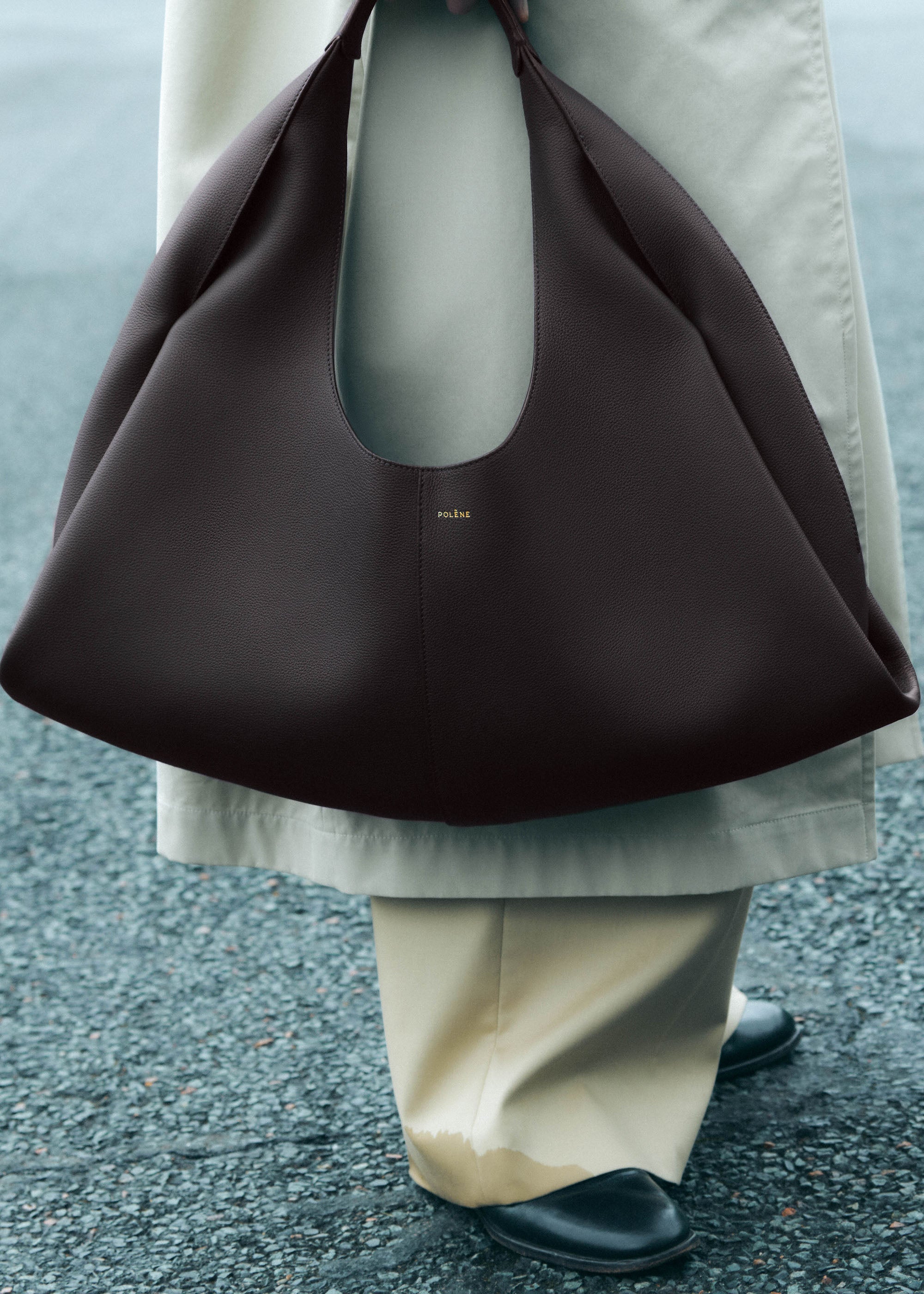 Polène | Bag - Shuldo - Textured Ebony – Polène EU