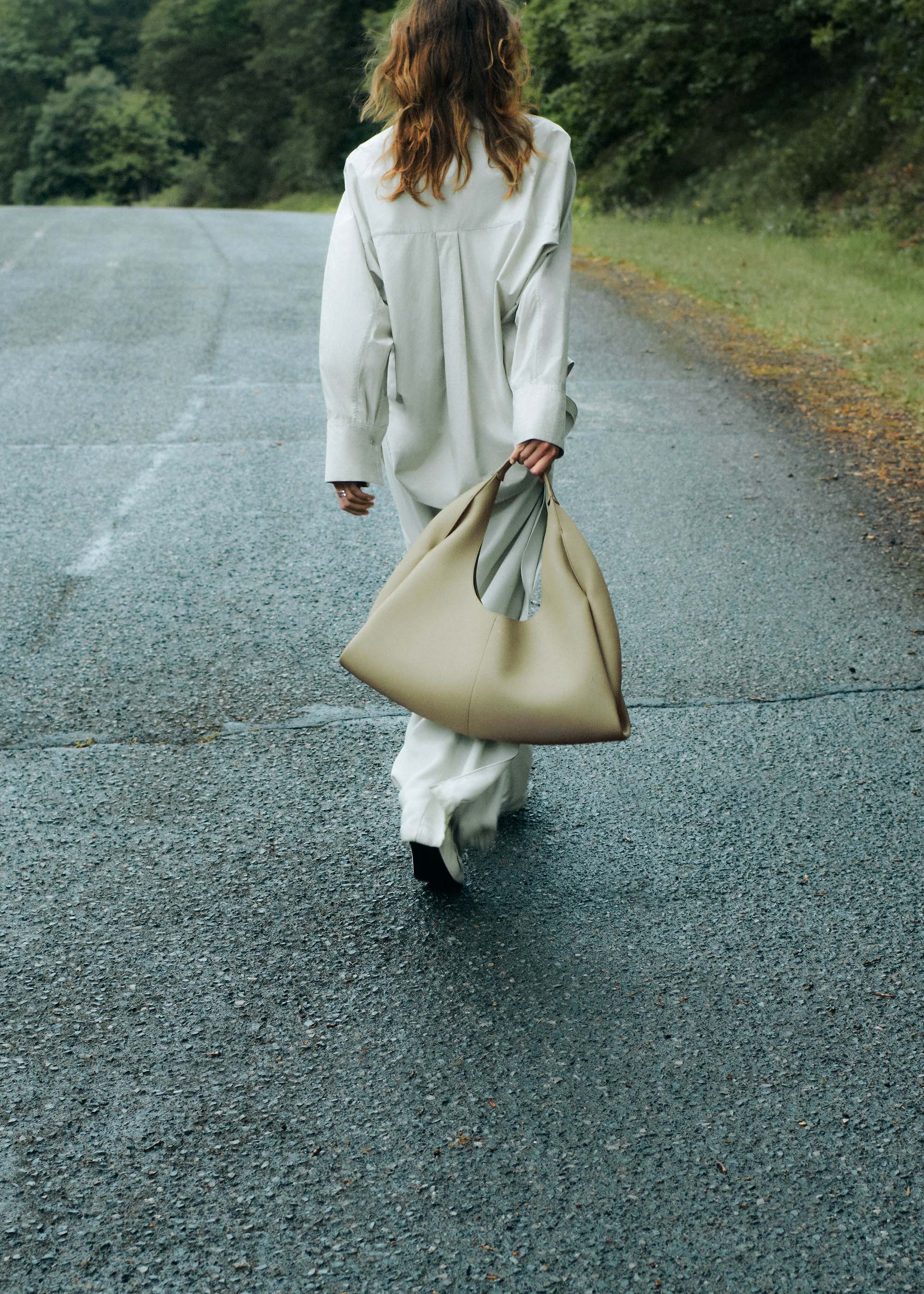 Polène | Bag - Shuldo - Textured Linden – Polène EU