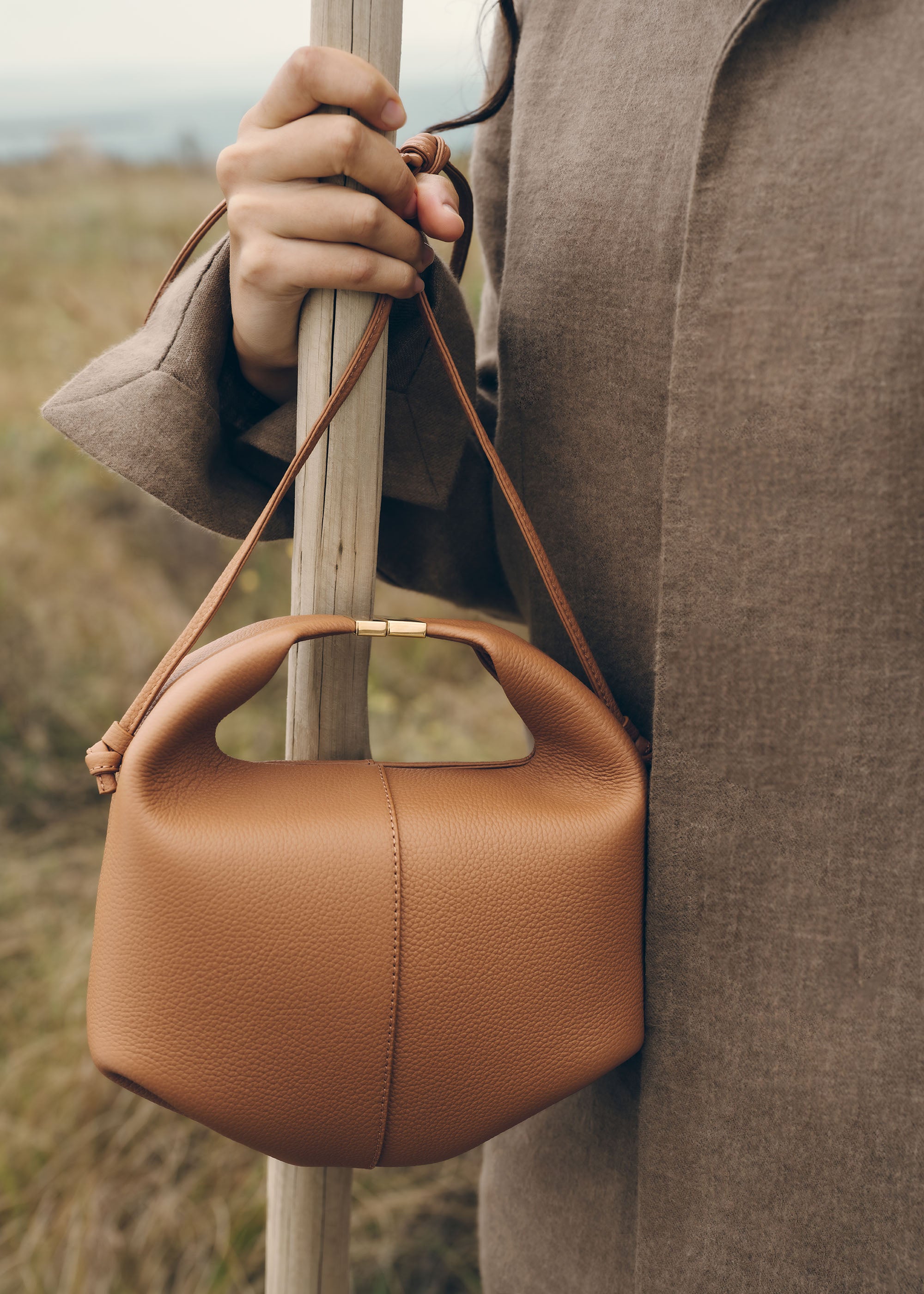 Polène | Bag - Béri - Textured Camel – Polène EU