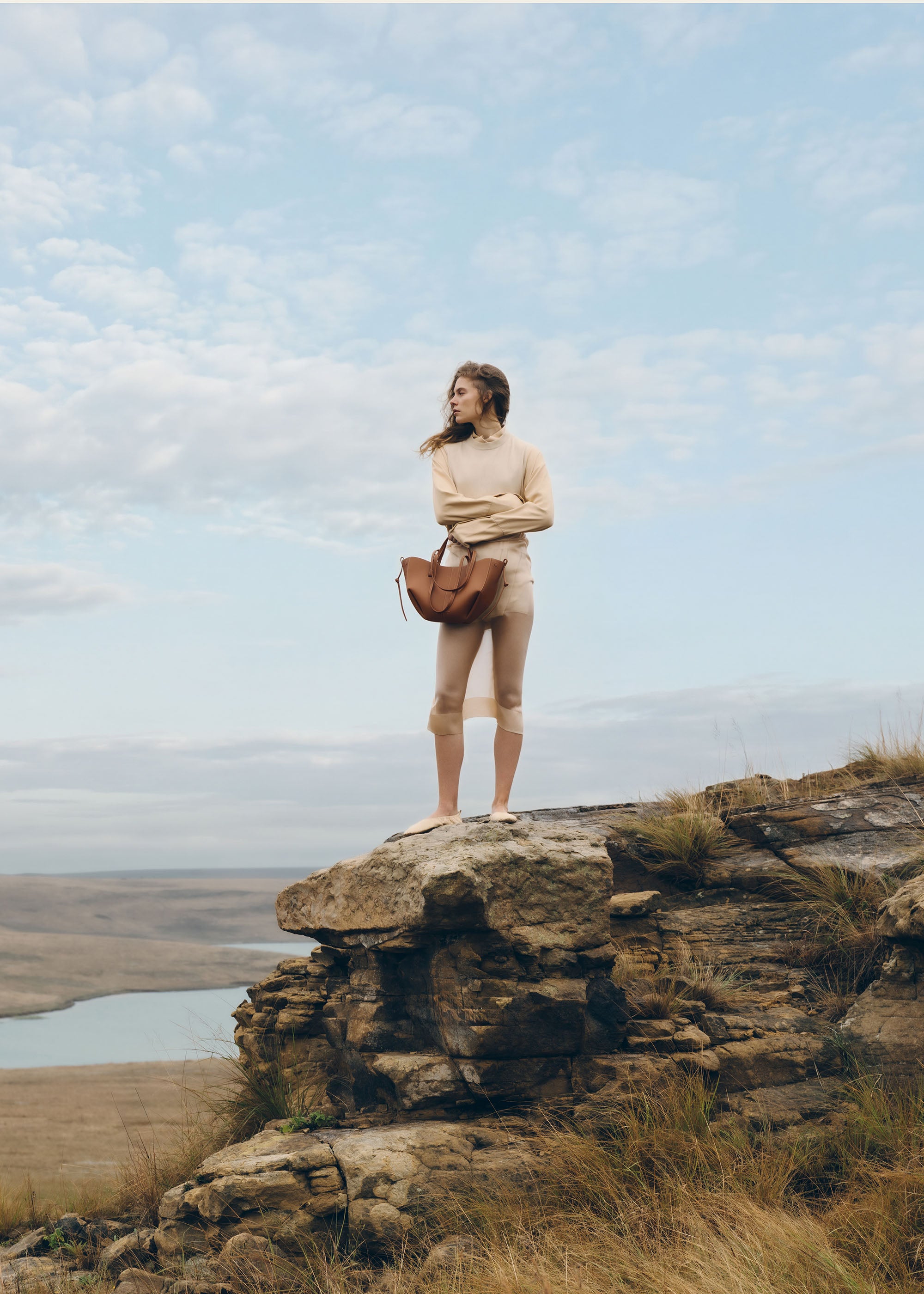 Polène | Bag - Cyme Mini - Textured Camel – Polène EU