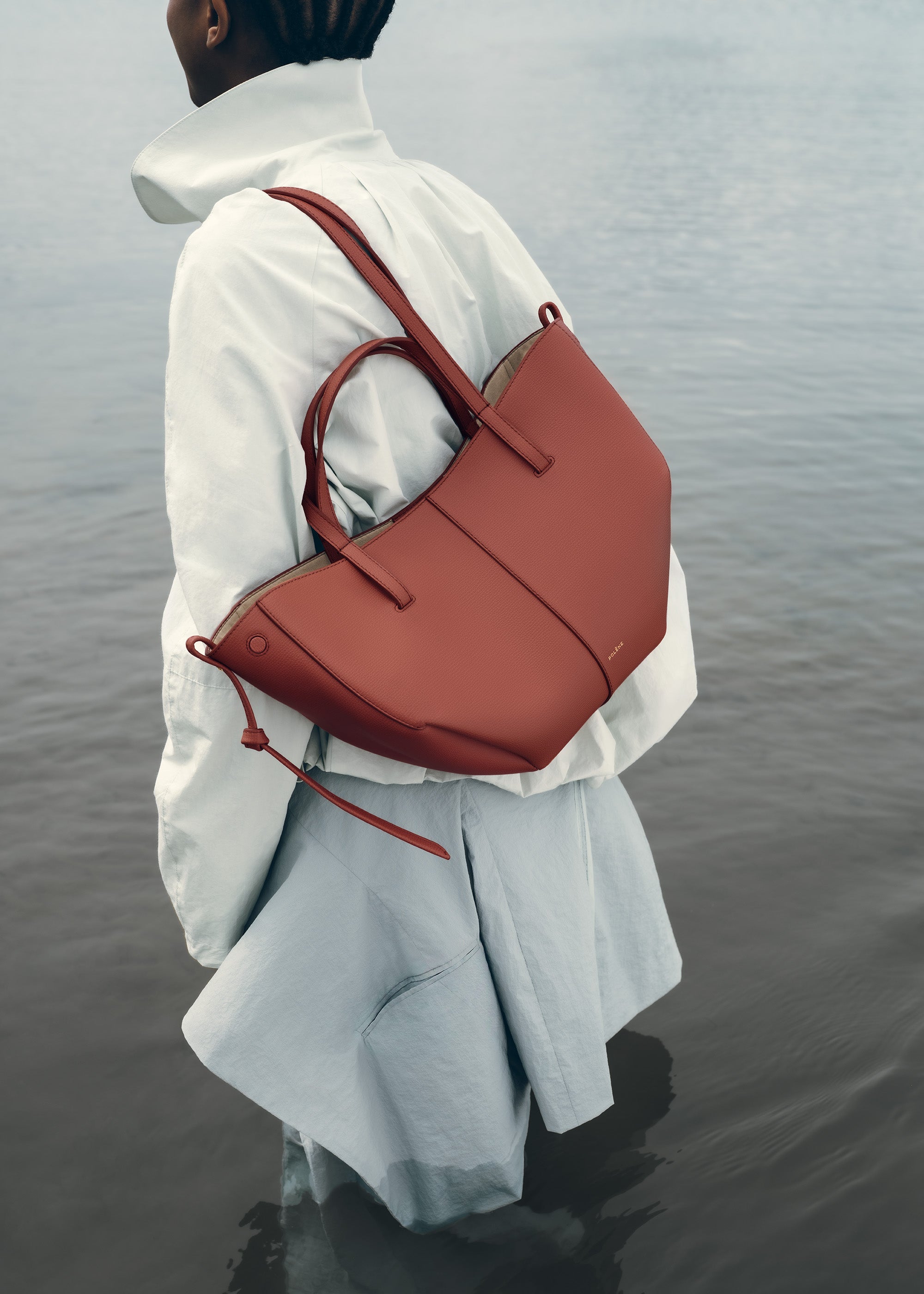 Polène | Bag - Cyme Mini - Textured Terracotta – Polène EU