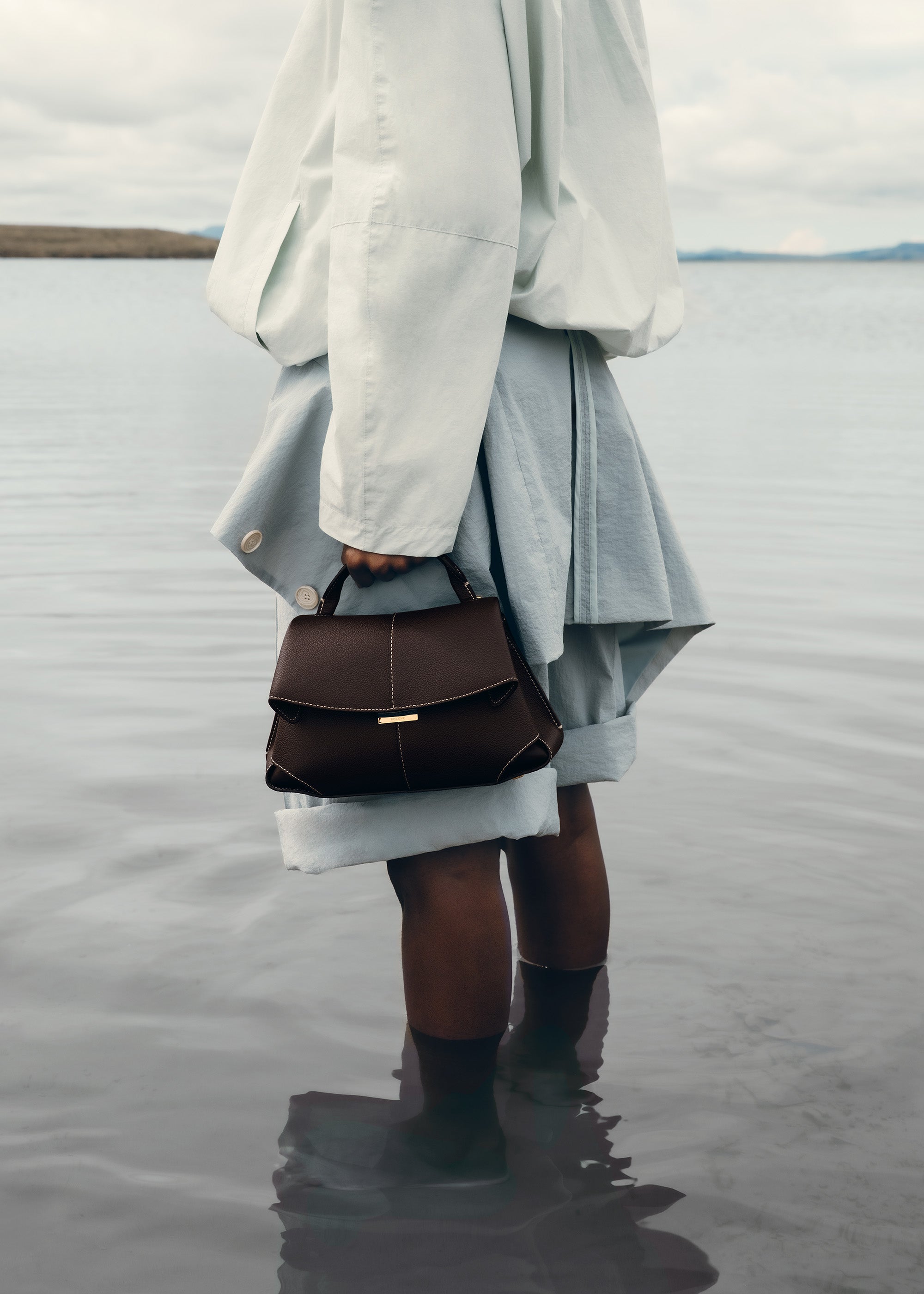 【ラントカルテgarden】POLENE mokki mini エボニー Polène | Bag - Mokki Mini - Textured Ebony – Polène EU