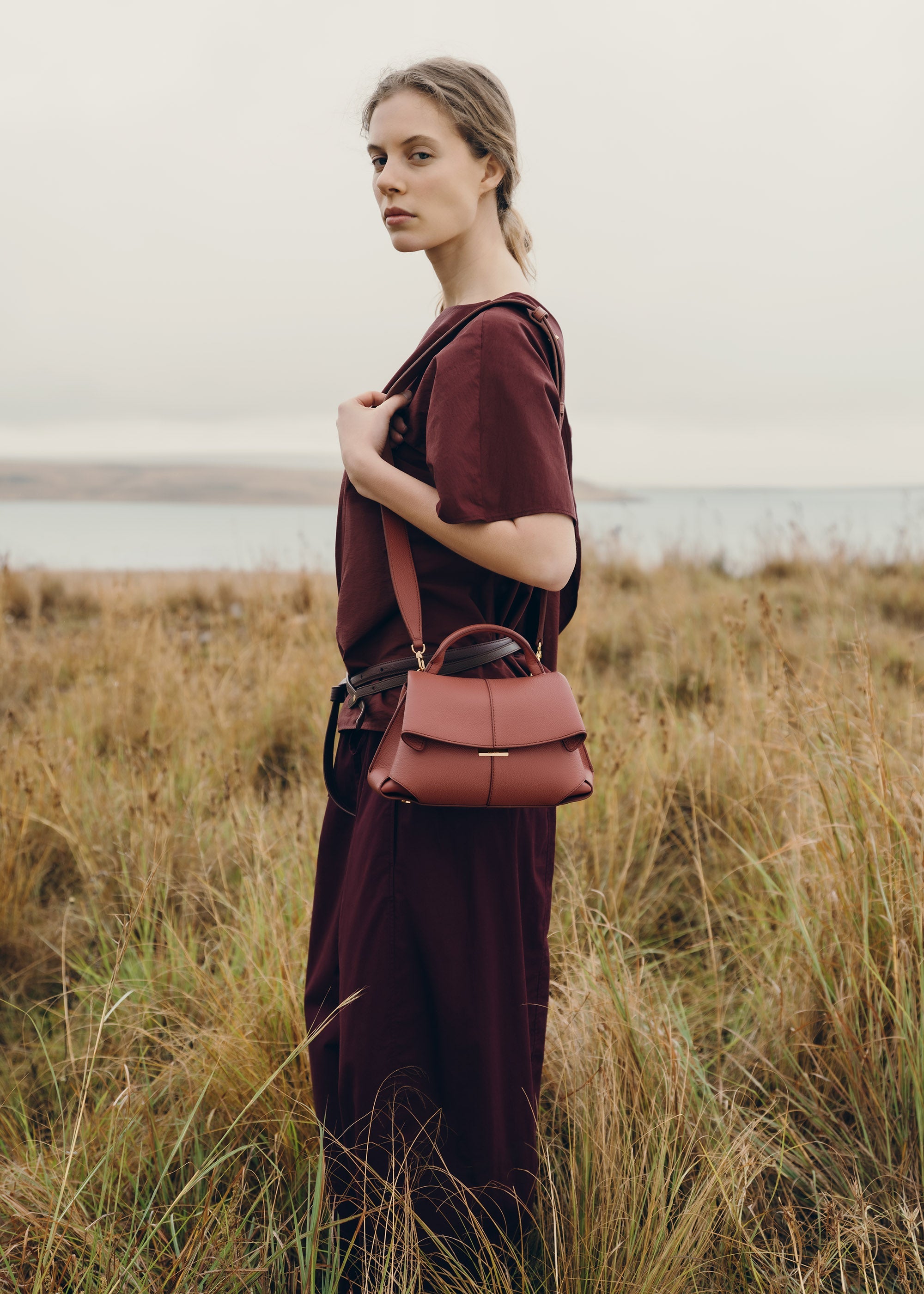 Polène | Bag - Mokki Mini - Textured Terracotta – Polène EU