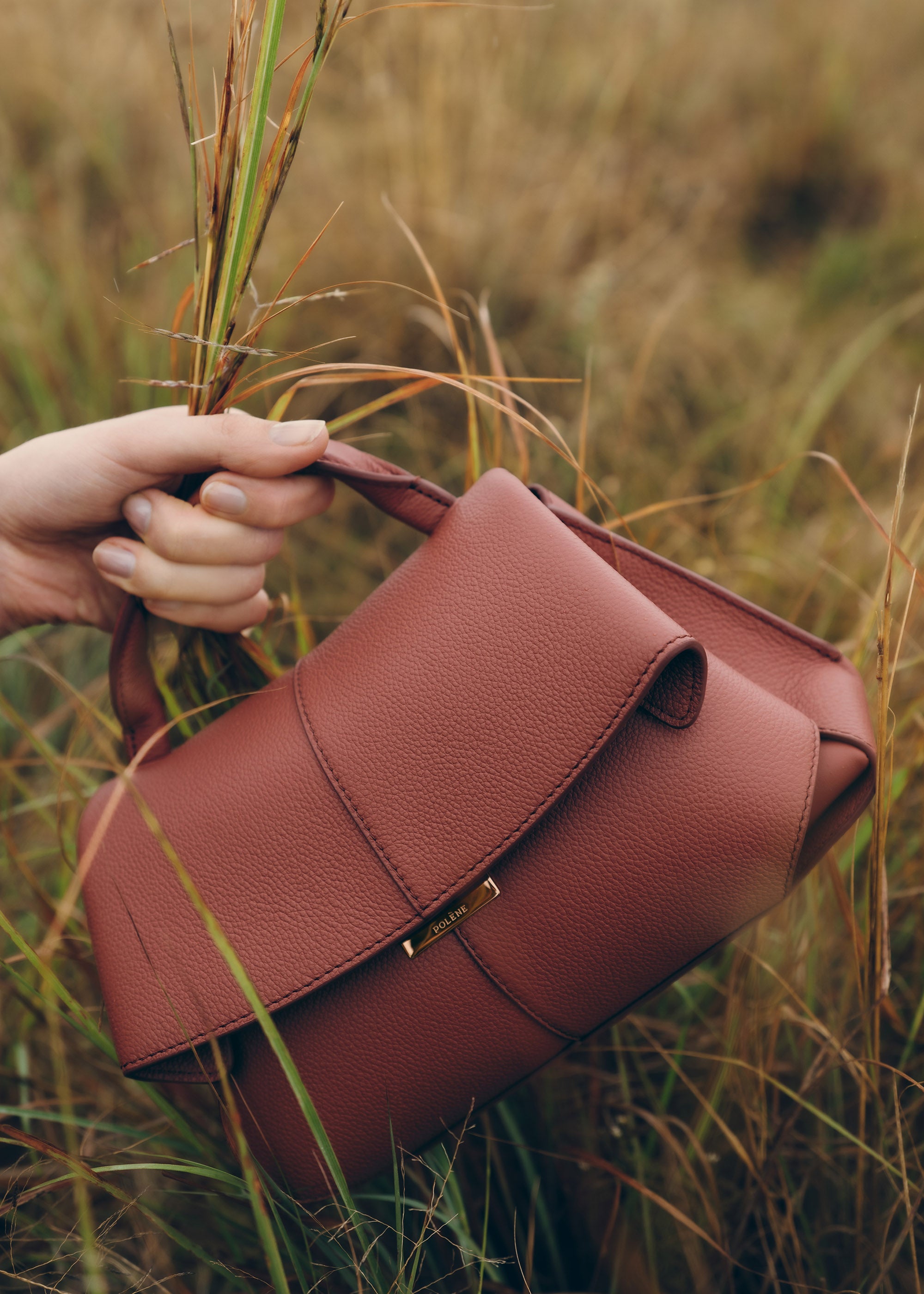 Polène | Bag - Mokki Mini - Textured Terracotta – Polène EU