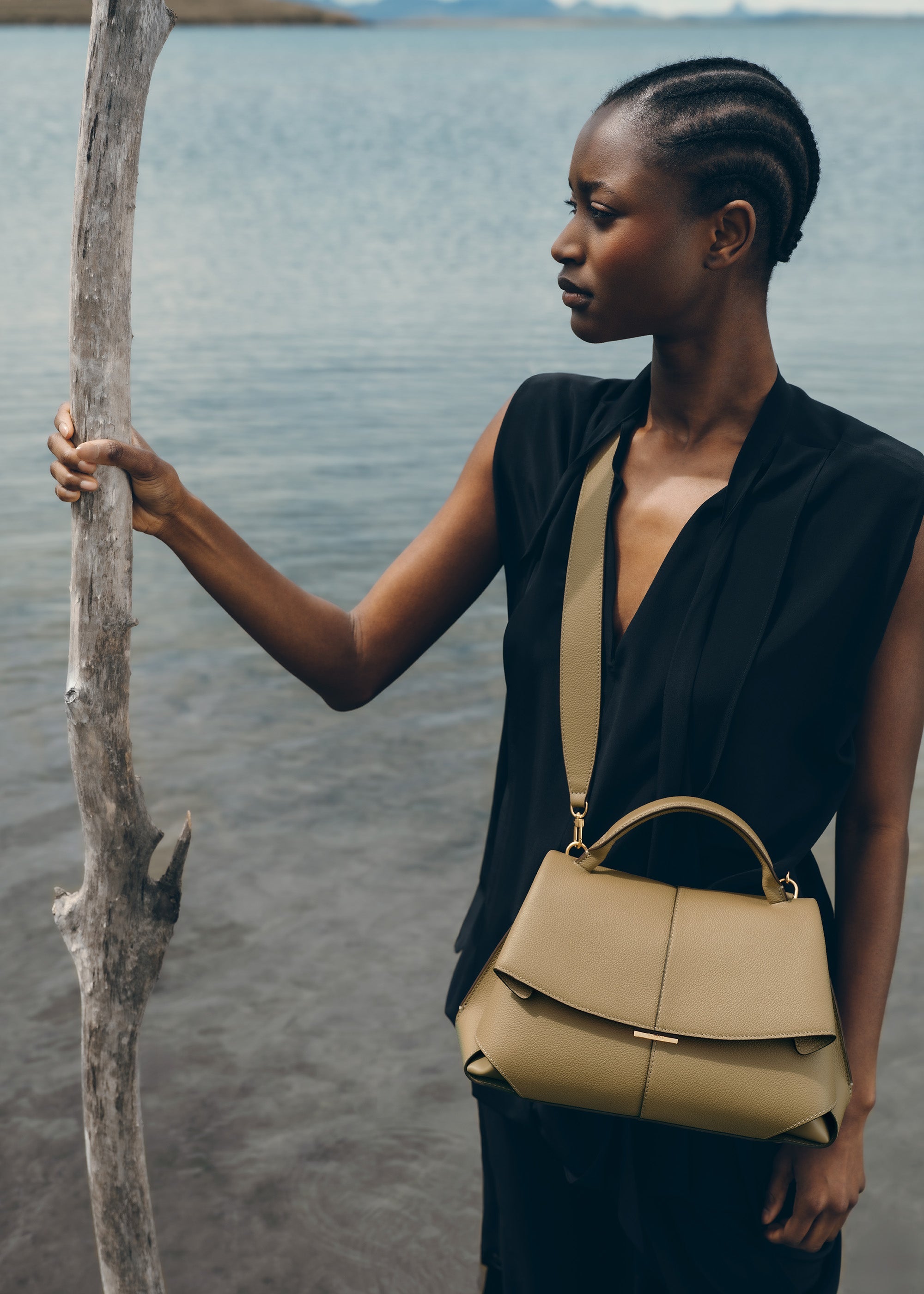 Polène | Bag - Mokki - Textured Smoky Olive – Polène EU