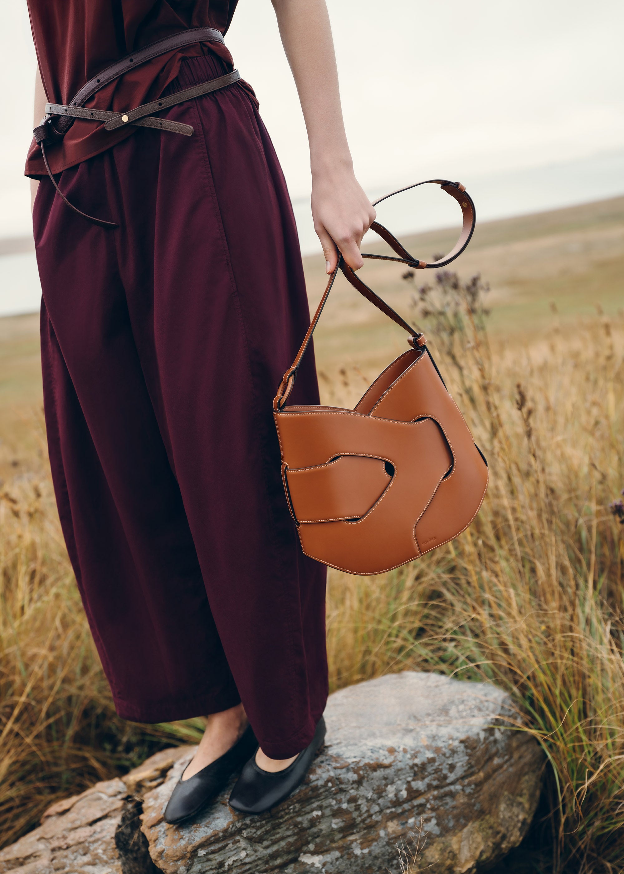 Polène | Bag - Nodde Hobo - Smooth Cognac – Polène EU