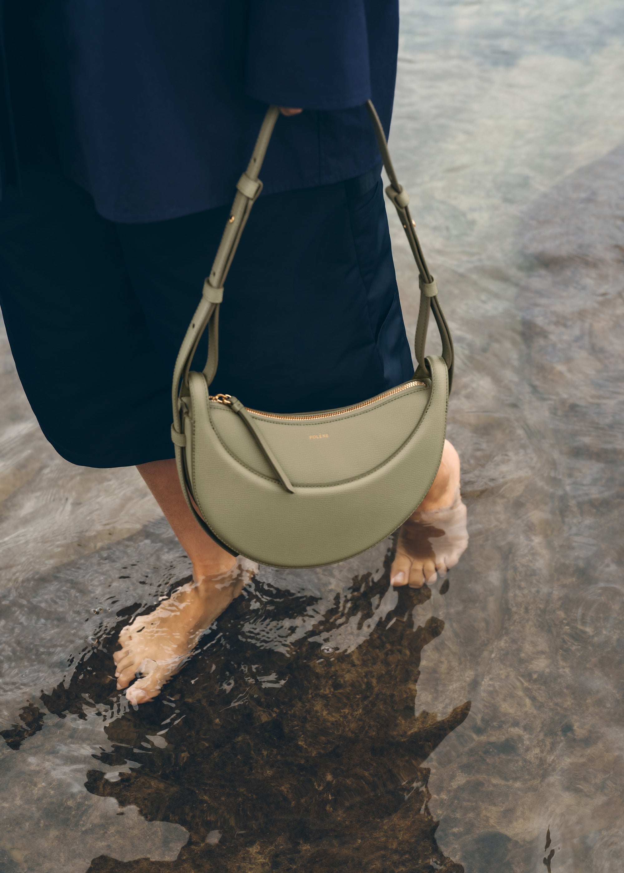 Polène | Bag - Numéro Dix - Textured Linden – Polène EU