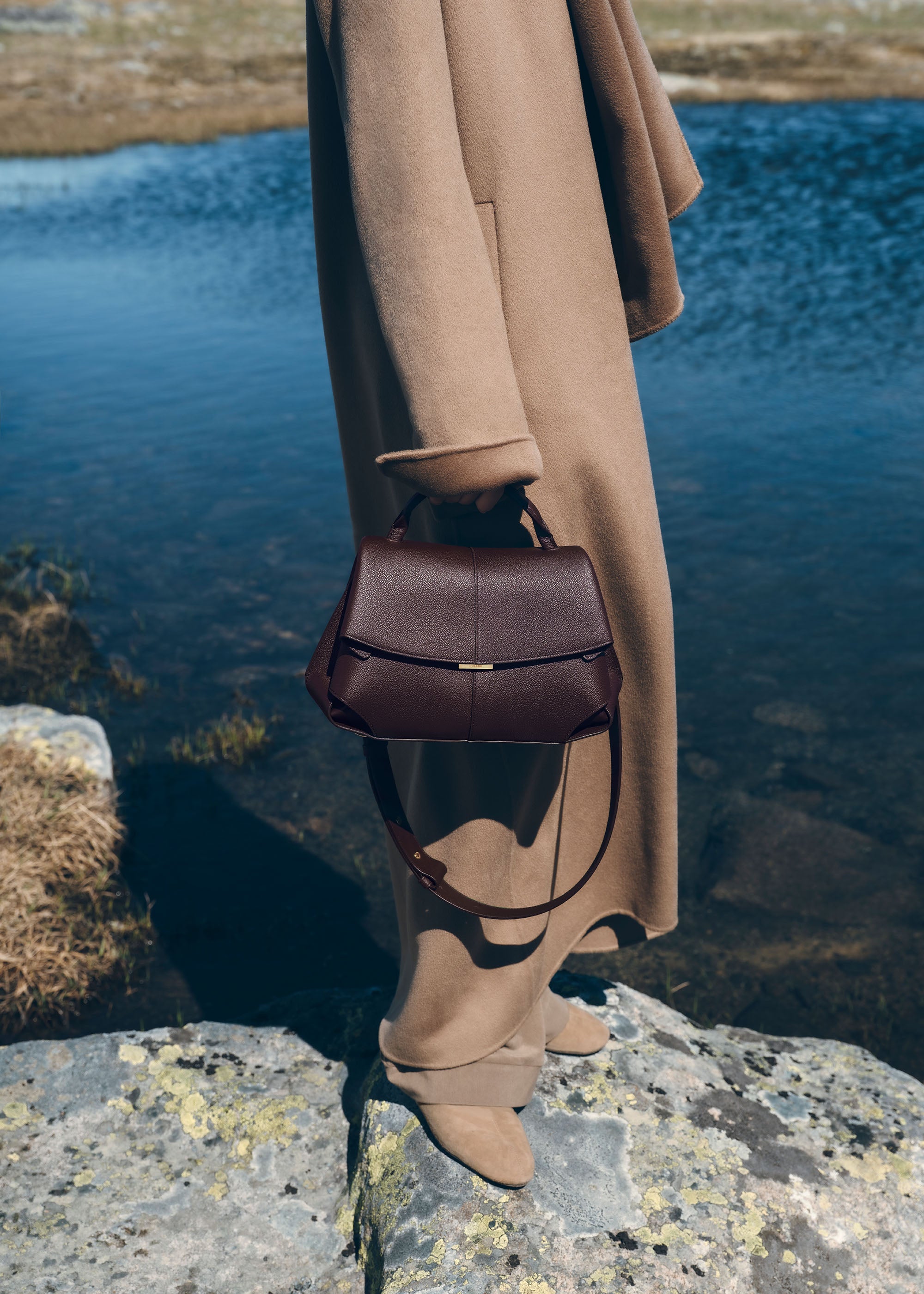 Polène | Bag - Mokki - Textured Plum – Polène EU
