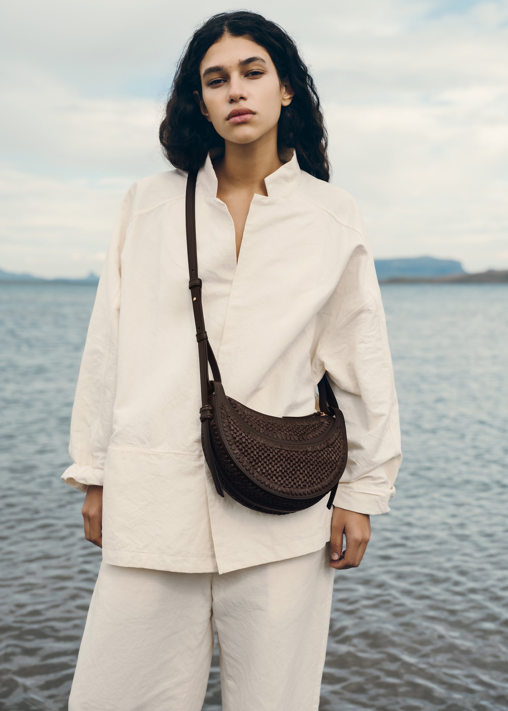 Polène | Bag - Numéro Dix - Raffia Ebony – Polène EU