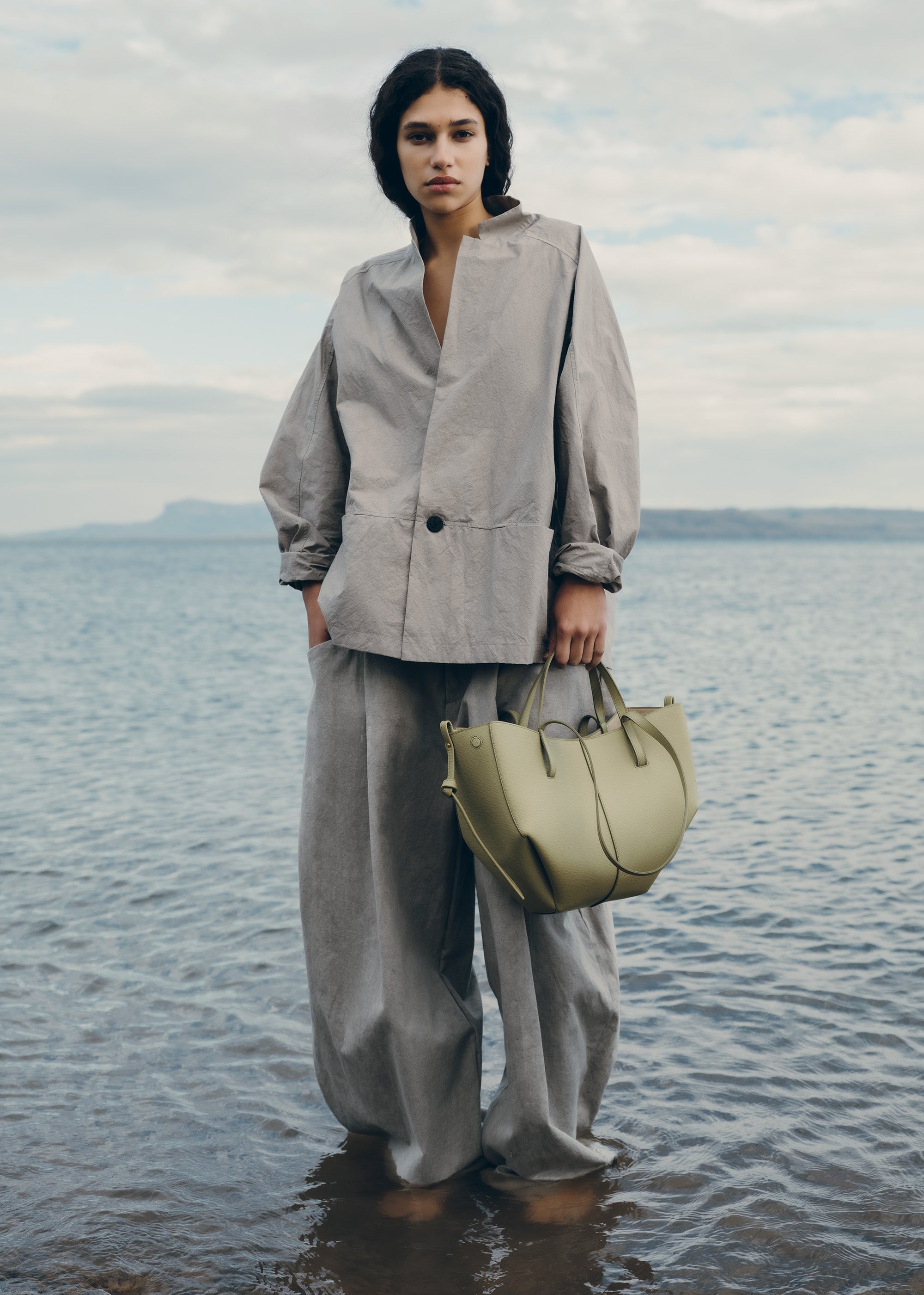 Polène | Bag - Cyme Mini - Textured Linden – Polène EU