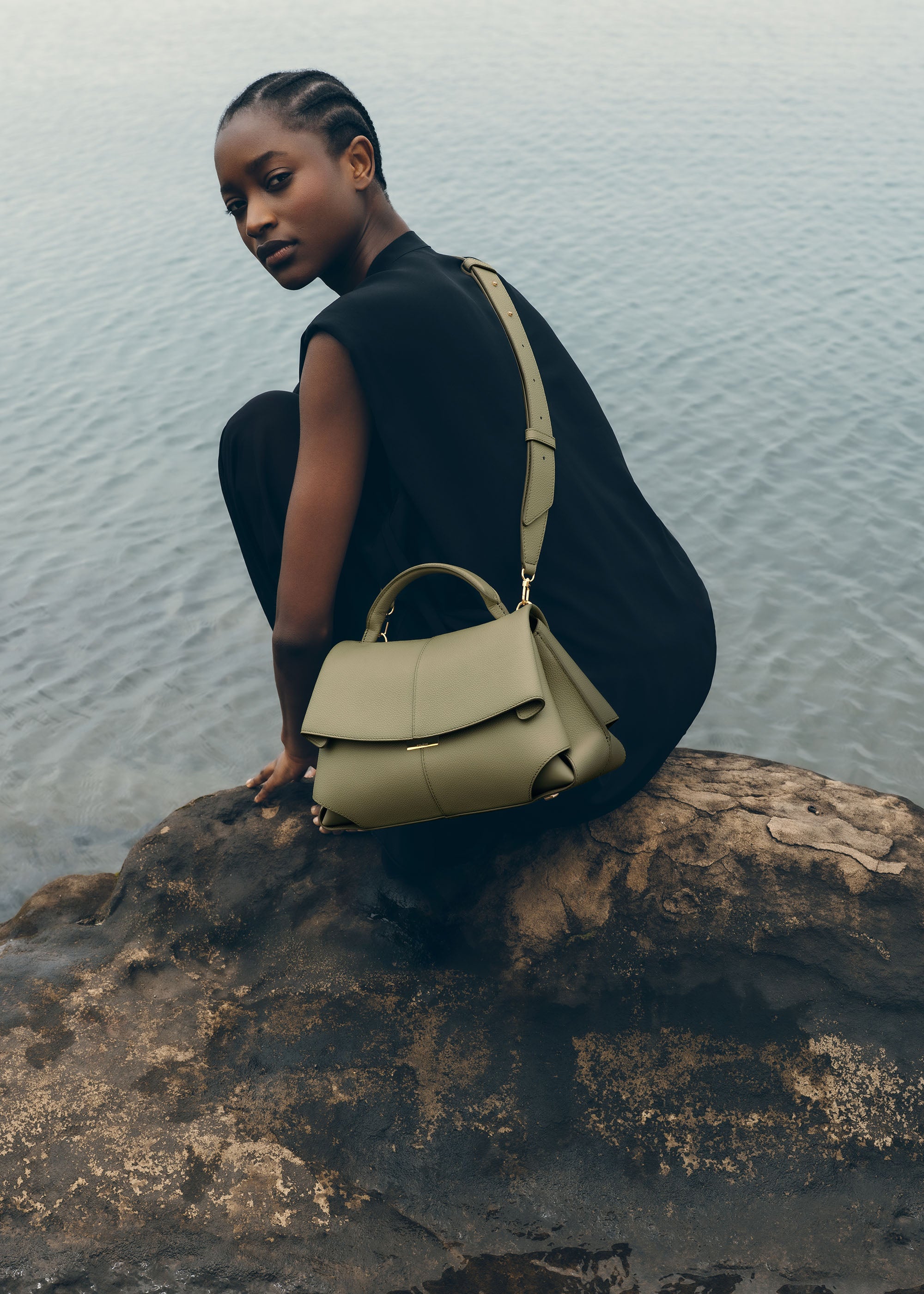 Polène | Bag - Mokki - Textured Linden – Polène EU