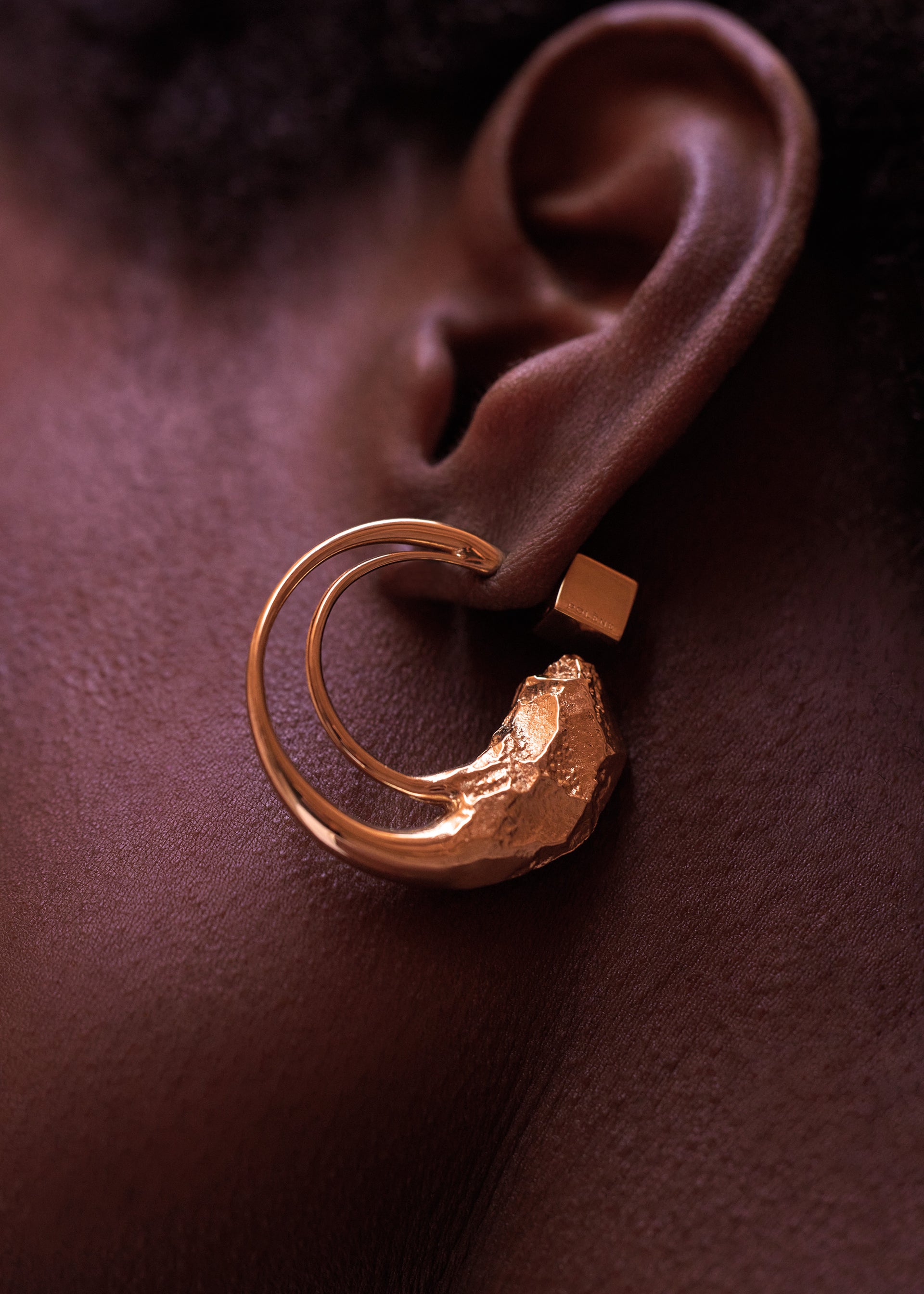 Eroz Hoop Earrings - 24 carat gold gilded