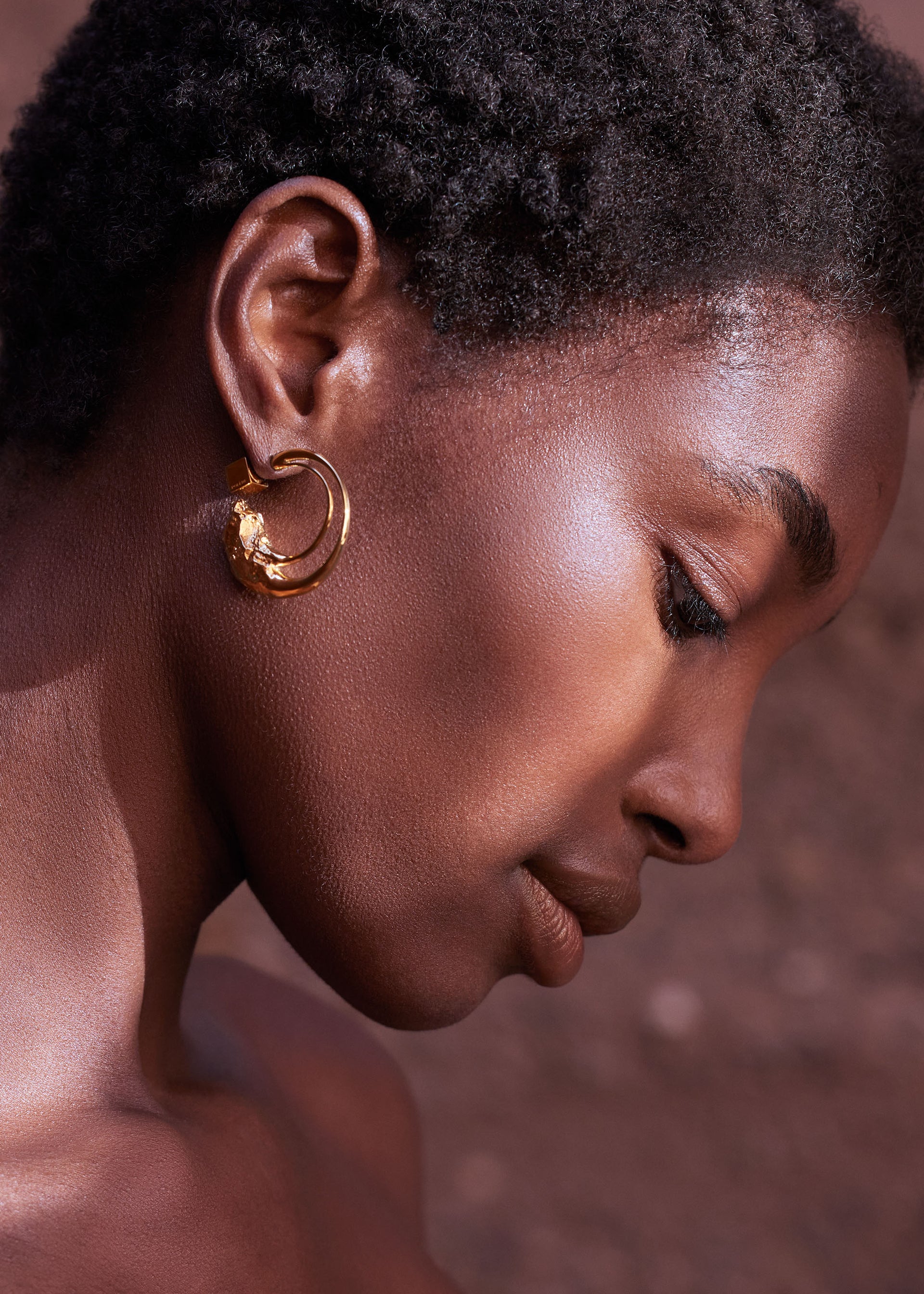 Eroz Hoop Earrings - 24 carat gold gilded