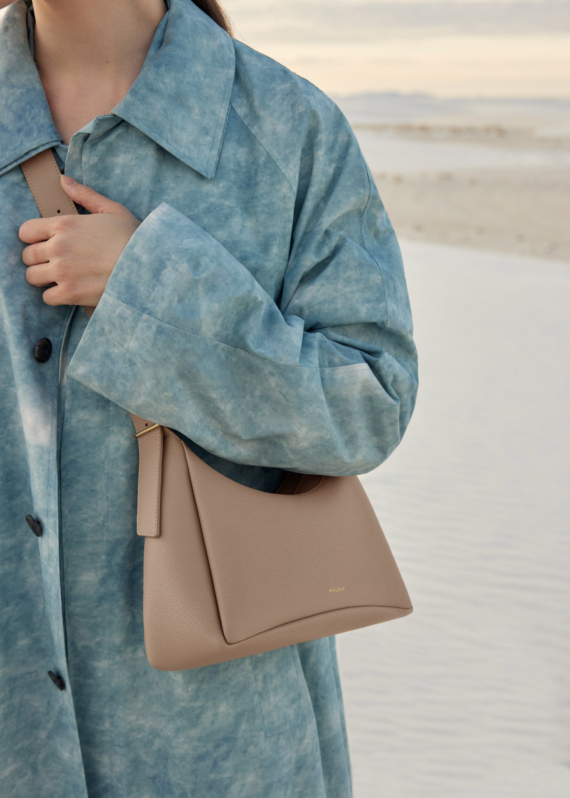 Polène | Bag - Umi - Textured Taupe – Polène EU