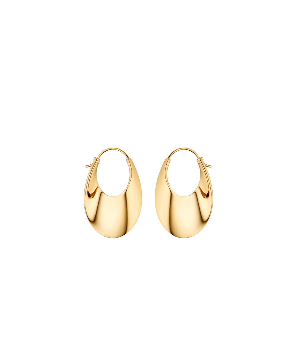 Éole Slim Hoop Earrings - 24 carat gold gilded