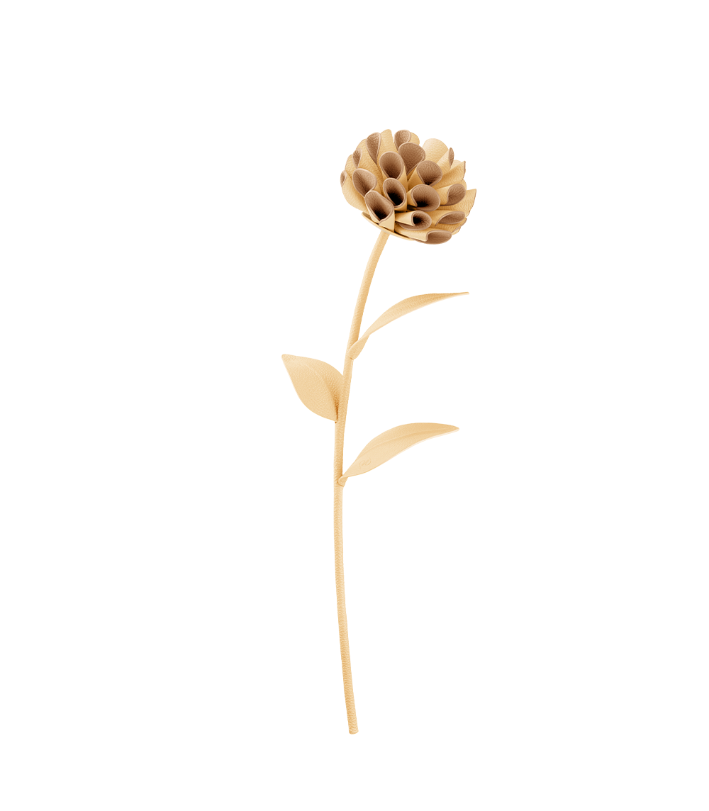 Dalium Flower - Textured Duo Wheat