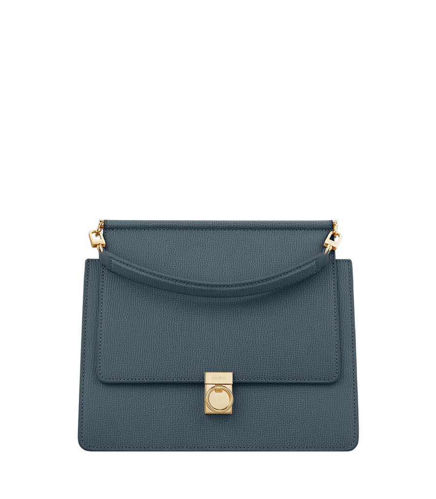 Polene Bag Numero Sept Textured Midnight Blue