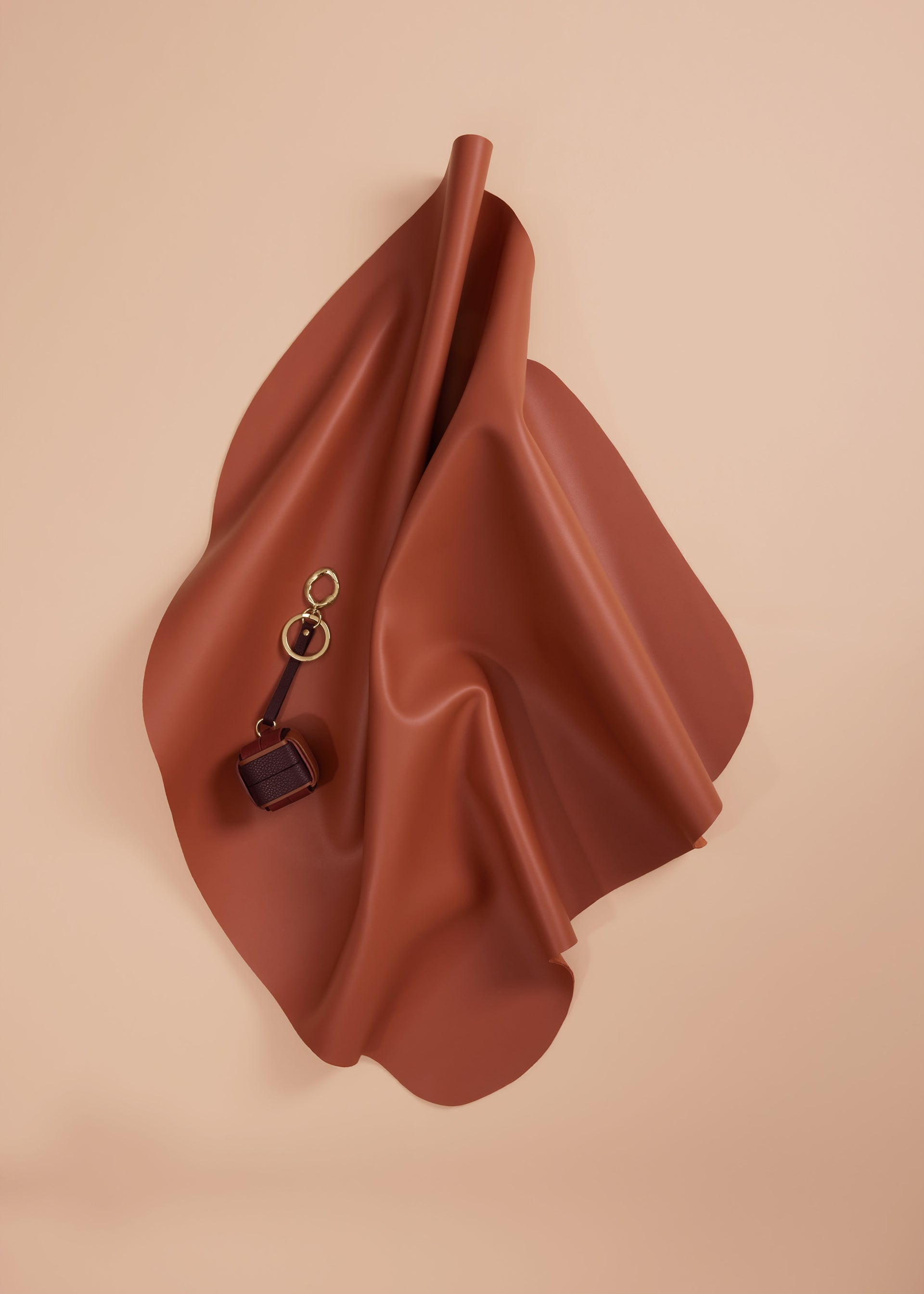 Cubo Keyring - Trio Burgundy